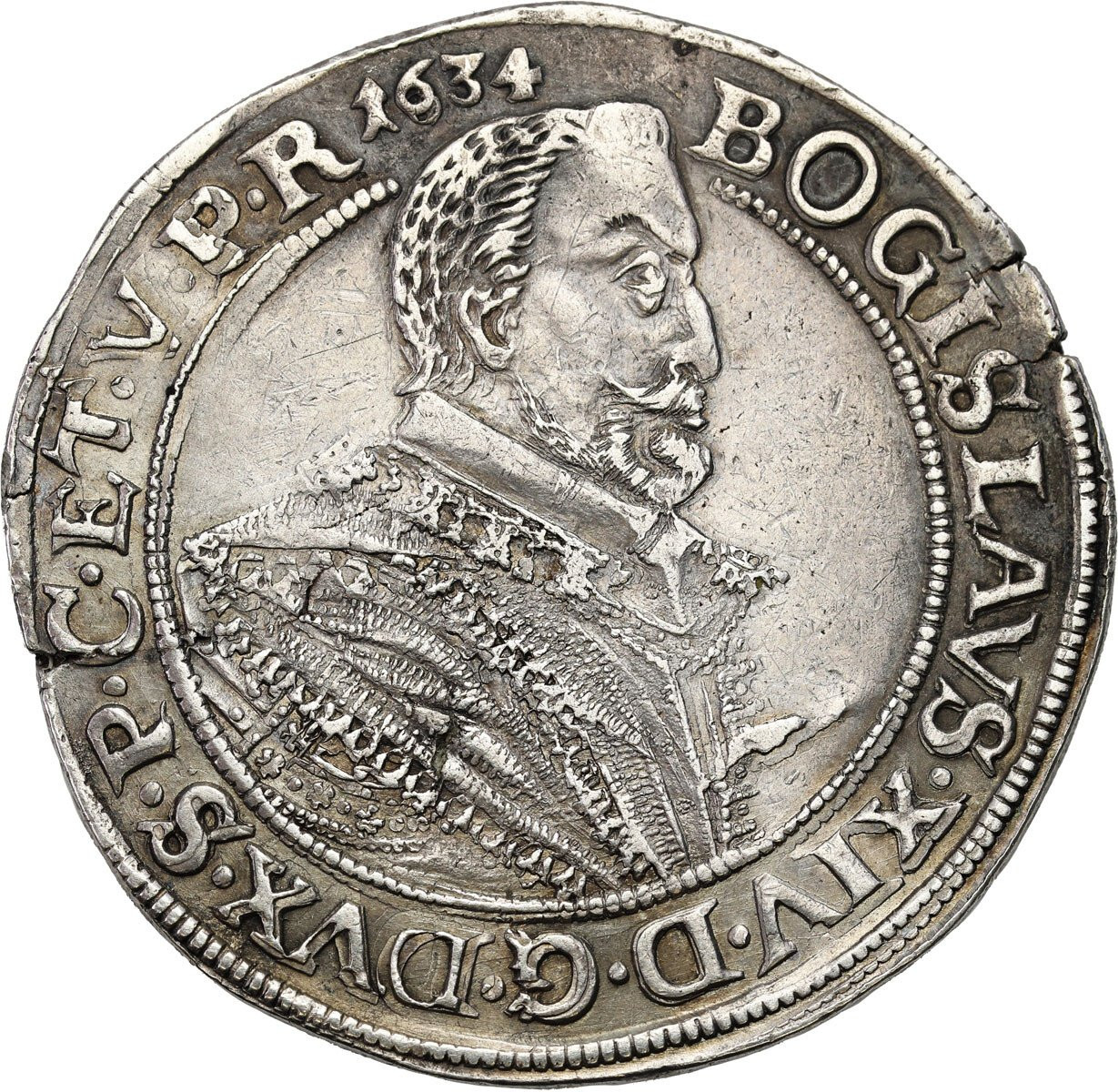 Pomorze. Bogusław XIV. Talar 1634, Szczecin