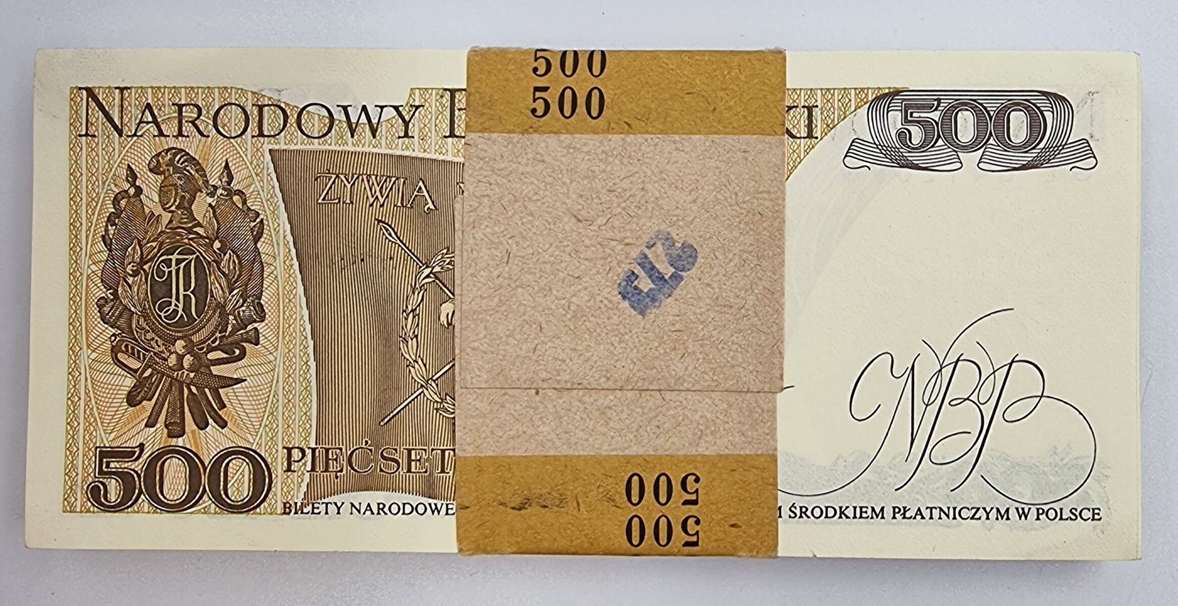 PRL. 500 złotych 1982 seria GL - PACZKA BANKOWA
