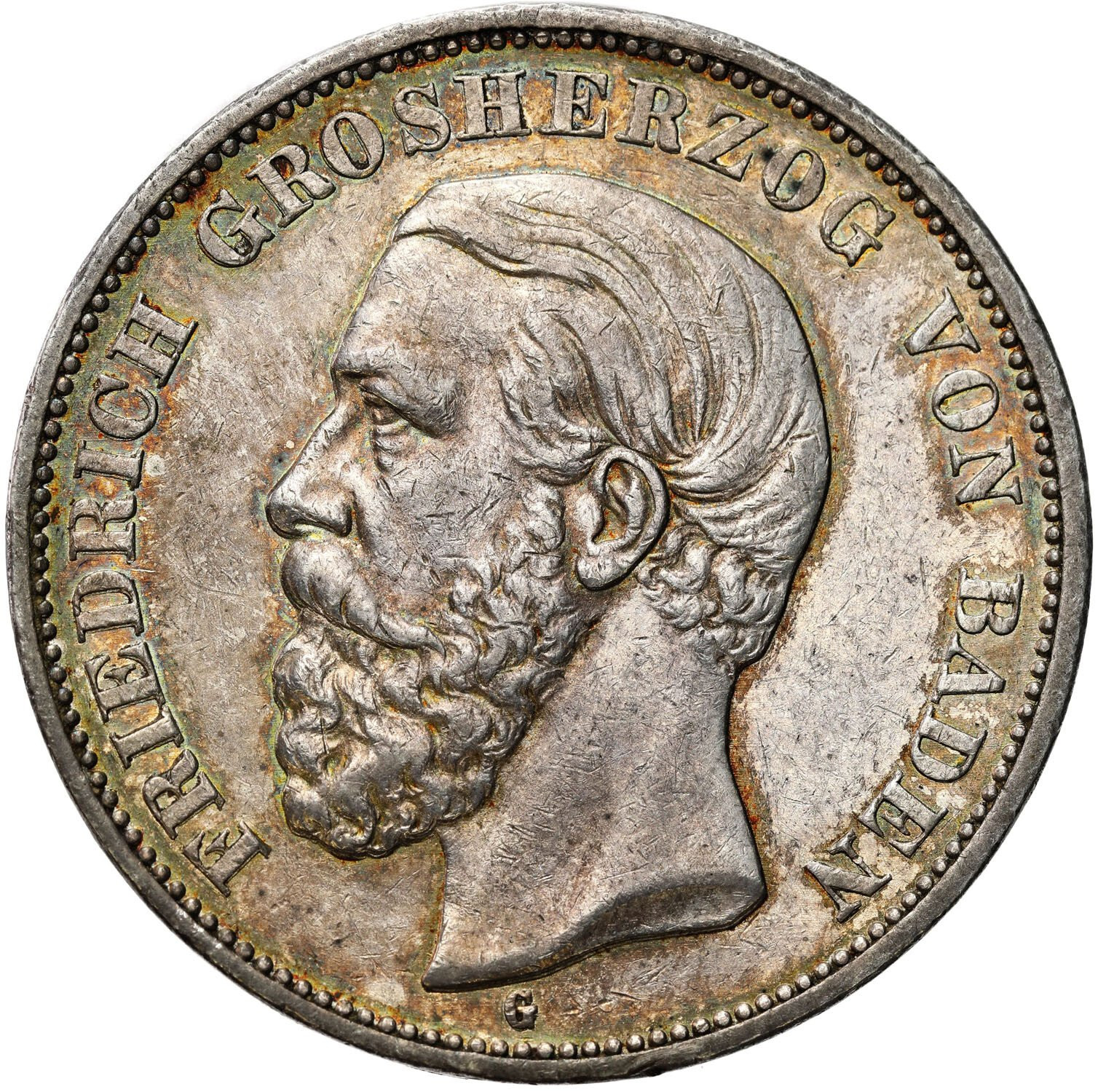 Niemcy, Badenia. Fryderyk I (1856–1907). 5 marek 1898 G, Karlsruhe