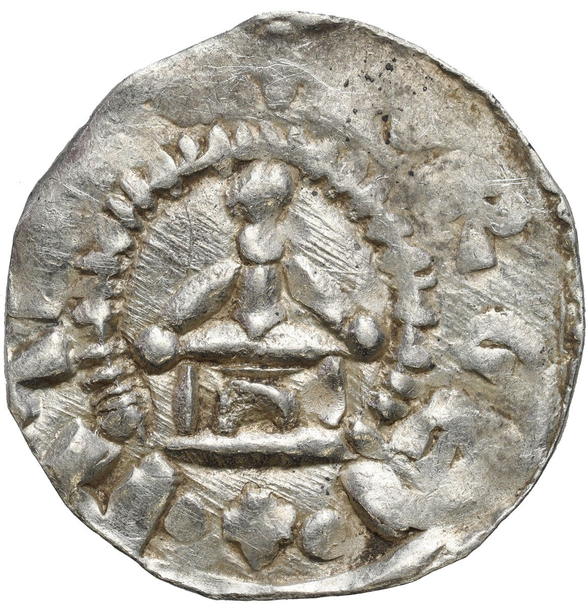 Niemcy, Szwabia – Strasburg. Otto III (983–1002). Denar 983-1002 