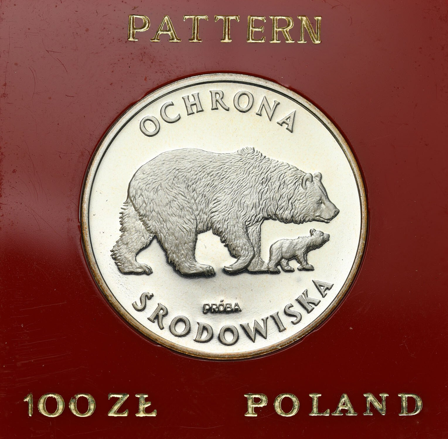PRL. PRÓBA srebro 100 złotych 1983 Niedźwiedzie – rzadsze