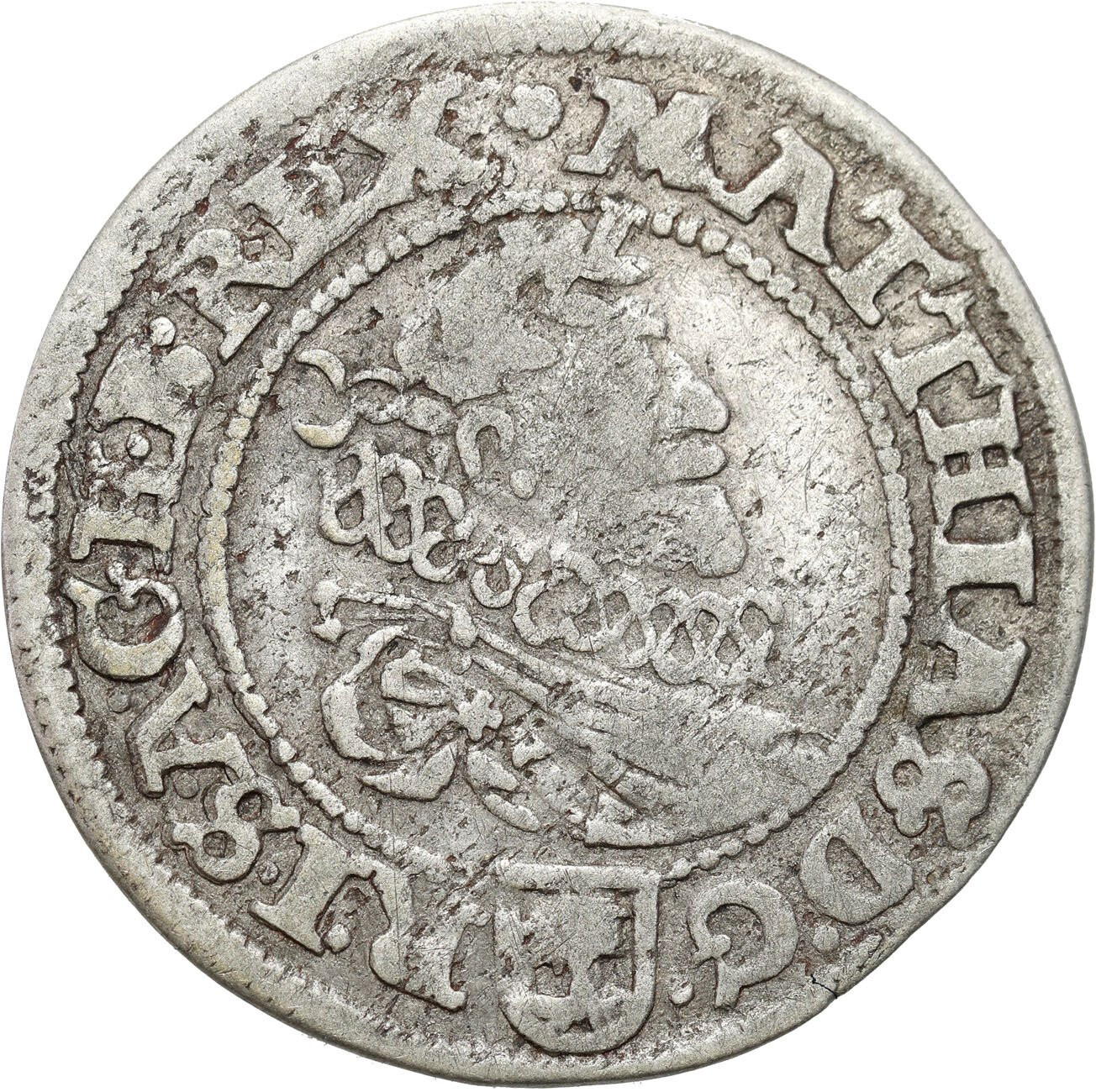 Austria. Matthias II. 3 krajcary 1619, Wiedeń 