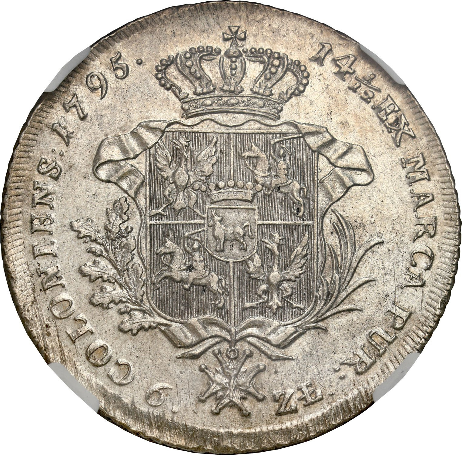 Stanisław August Poniatowski. Talar 1795, Warszawa NGC UNC - PIĘKNY