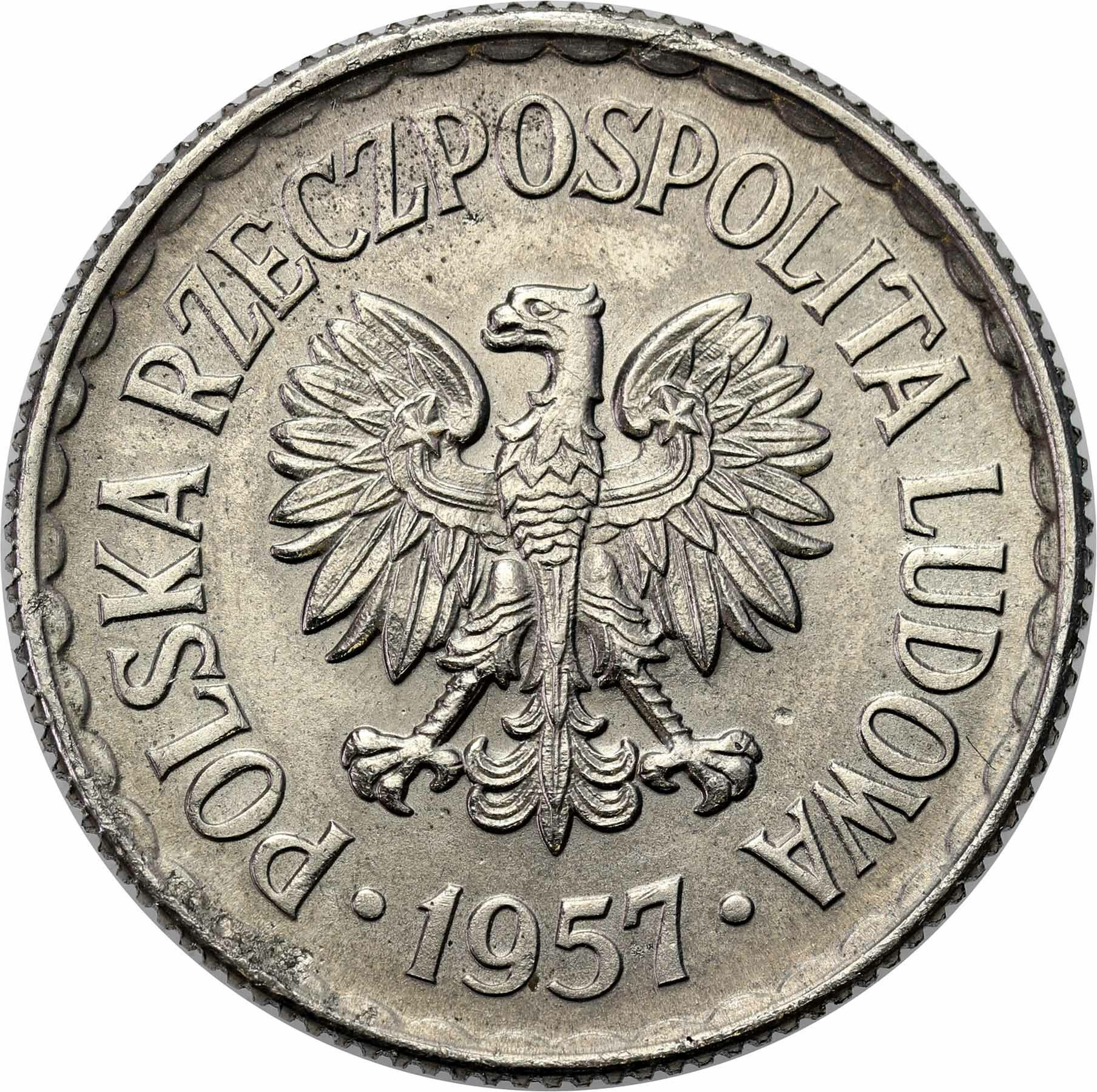 PRL. PRÓBA Nikiel 1 złoty 1957