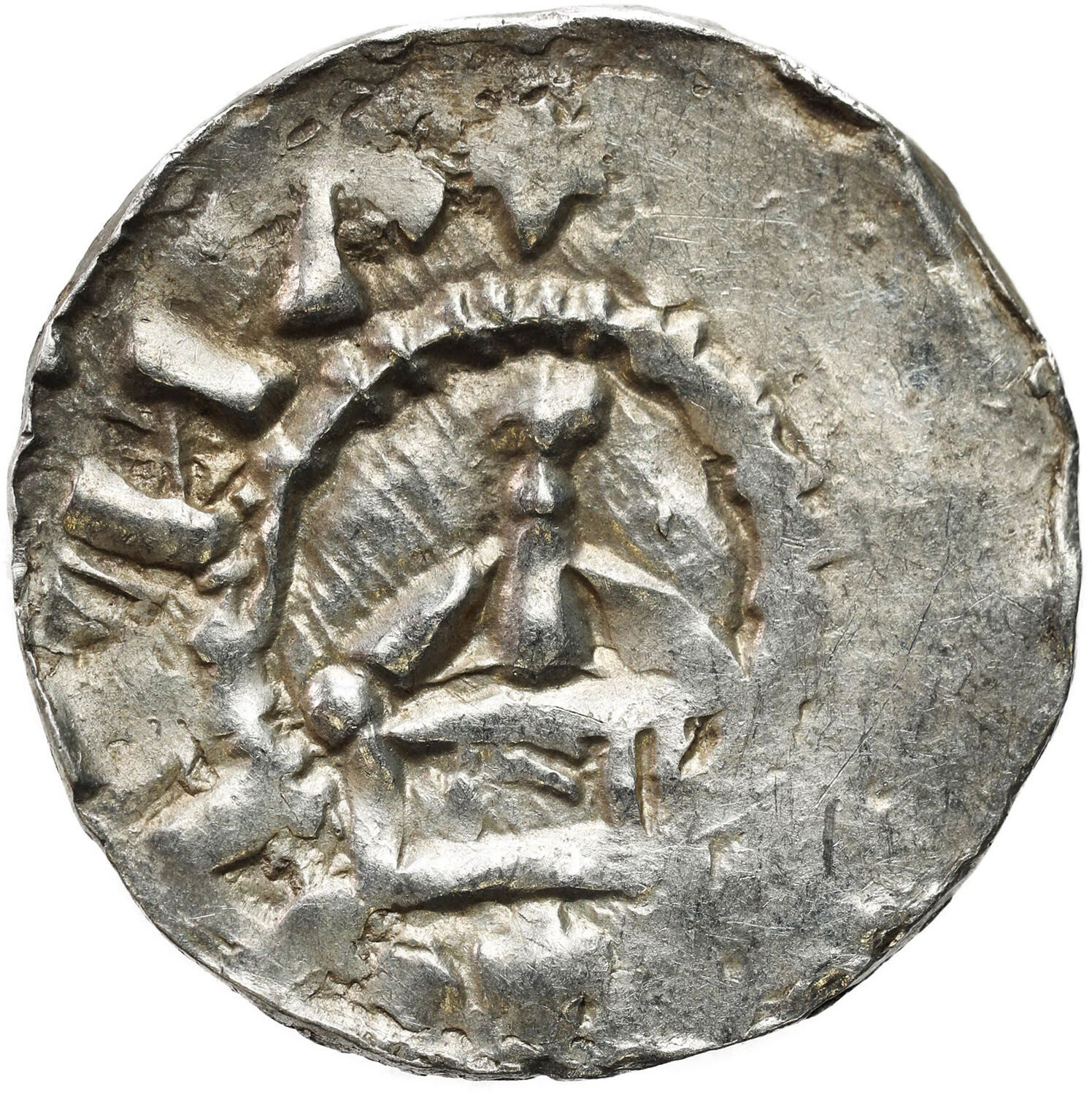 Niemcy, Szwabia – Strasburg. Otto III (983–1002). Denar 983-1002
