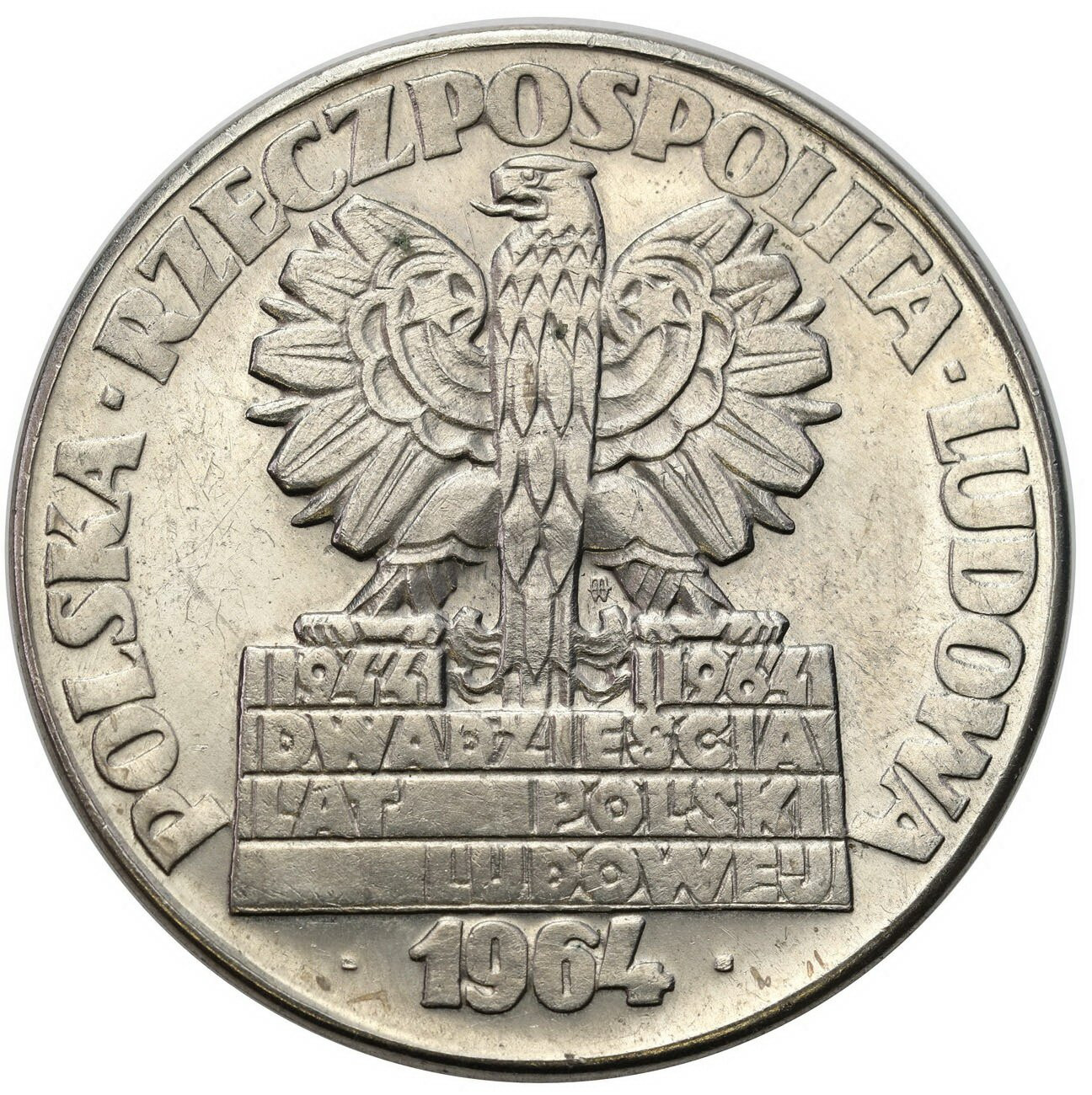 PRL. PRÓBA Nikiel 20 złotych 1964 – Huta Turoszów
