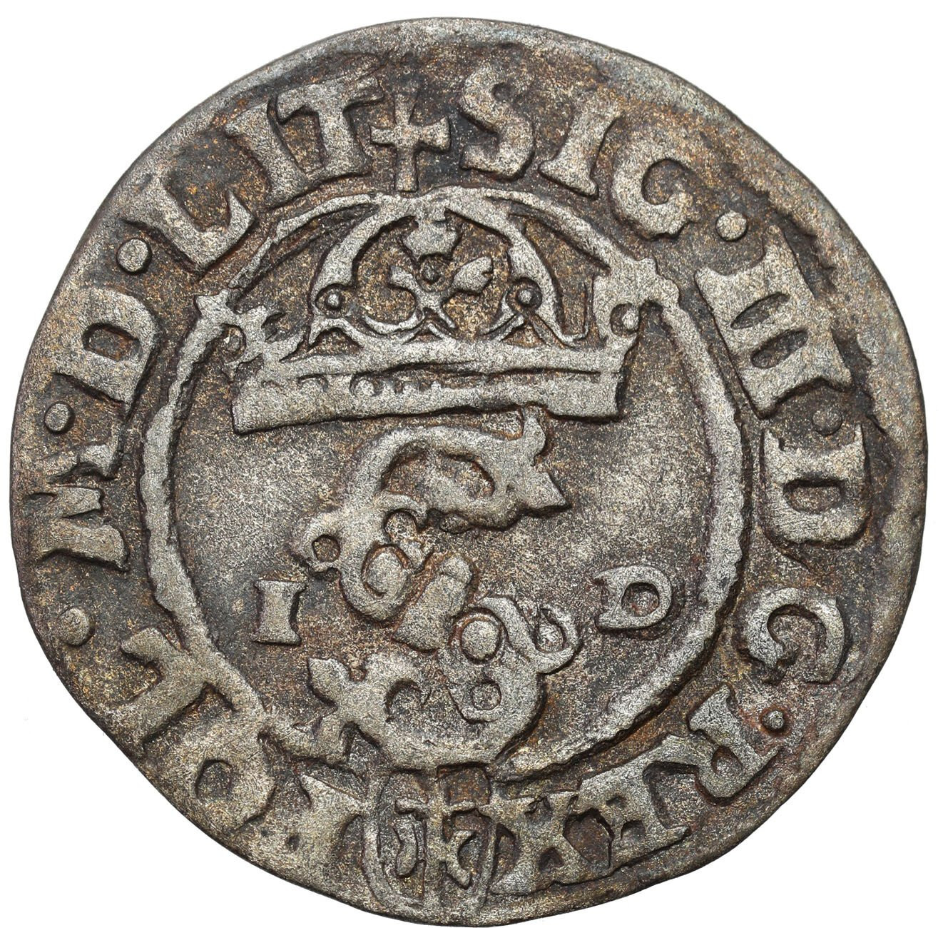 Zygmunt III Waza. Szeląg 1588, Olkusz - znak Półruszt 