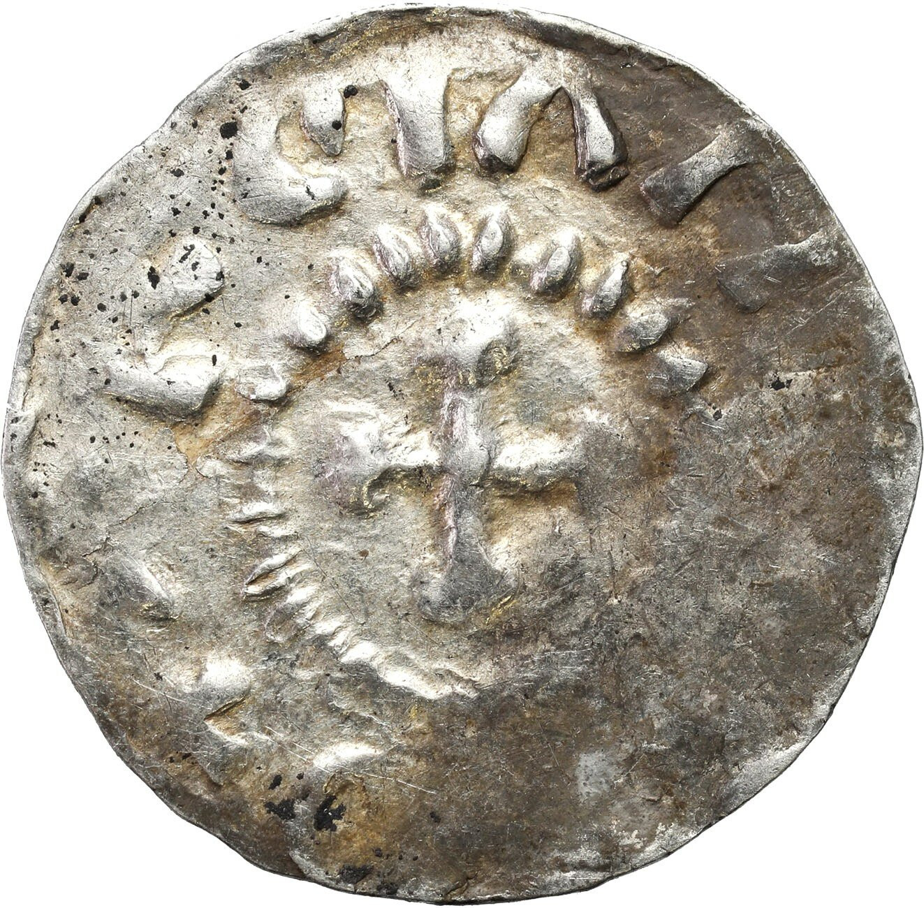 Niemcy, Szwabia – Strasburg. Otto III (983–1002). Denar 983-1002