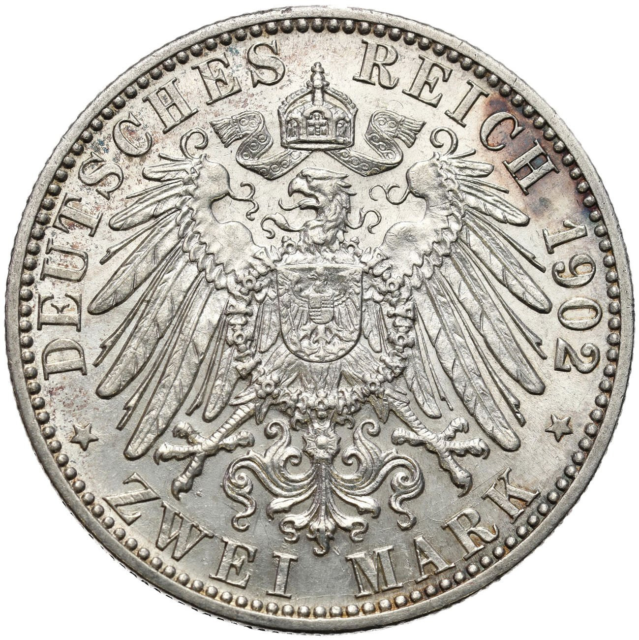 Niemcy, Badenia. Fryderyk I (1856–1907). 2 marki 1902 G, Karlsruhe