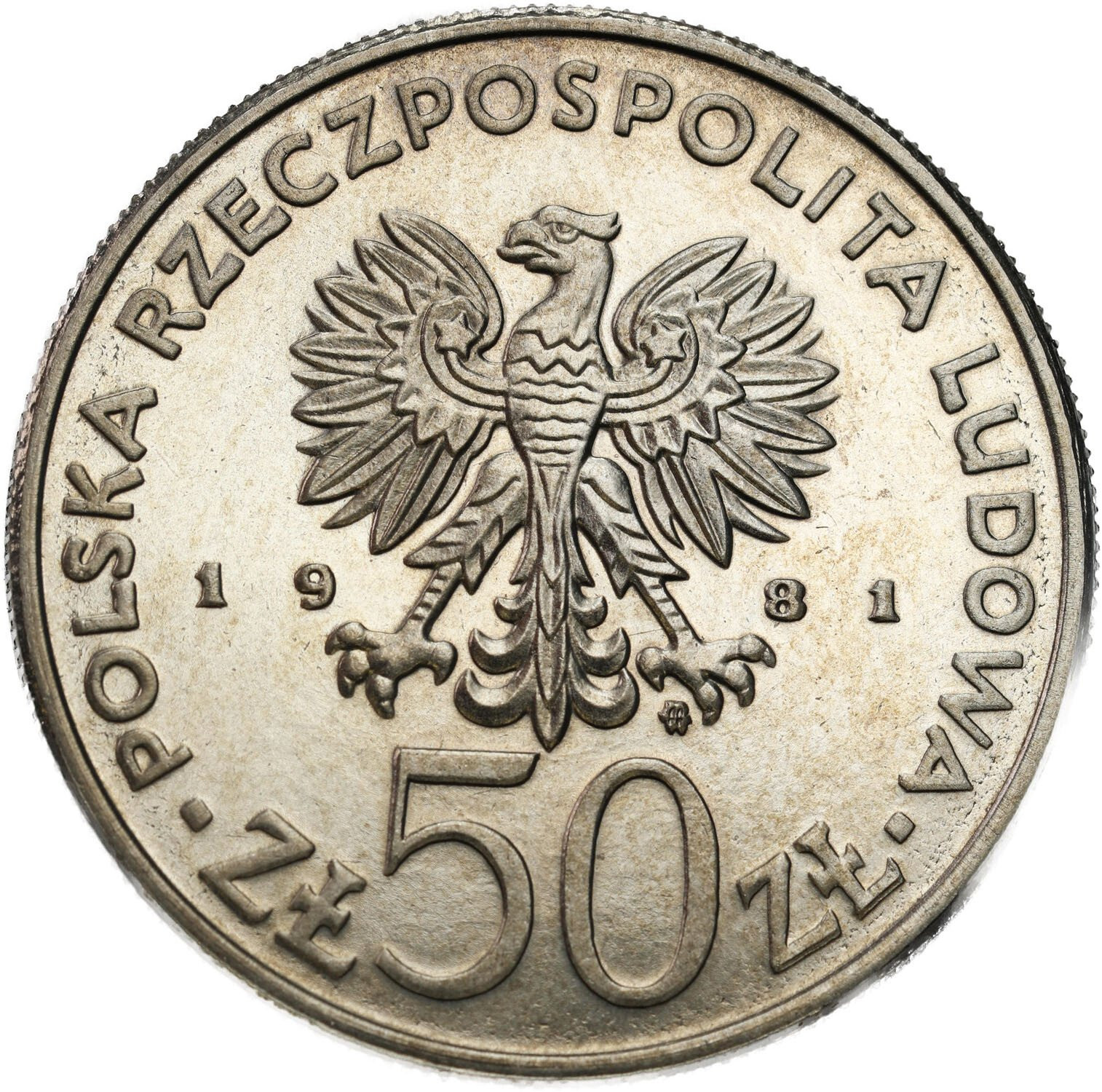 PRL. PRÓBA Nikiel 50 złotych 1981 – Światowy Dzień Żywności