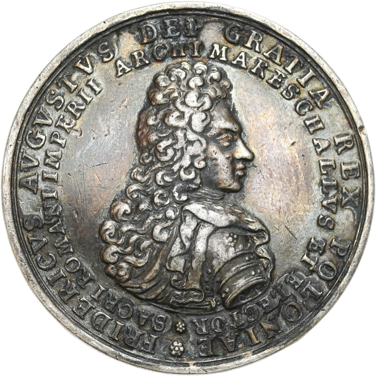 August II Mocny. Medal koronacyjny Augusta II 1697, srebro