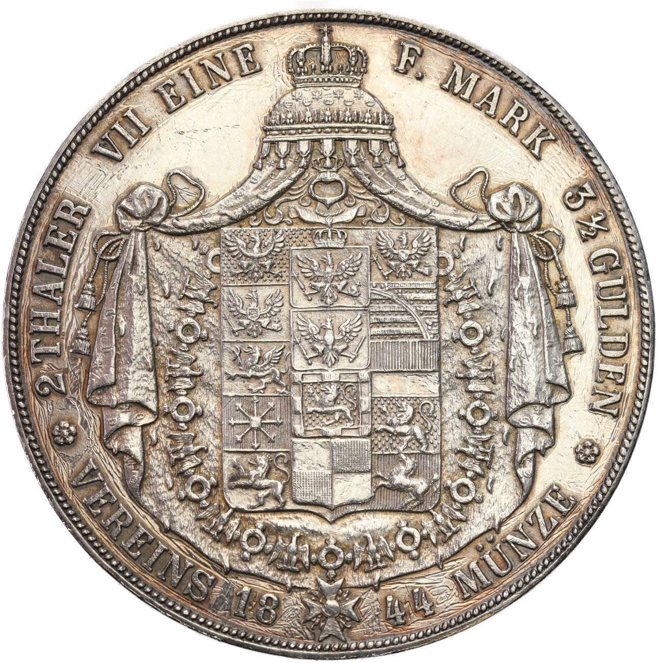 Niemcy, Prusy. Fryderyk Wilhelm IV (1840-1861). Dwutalar = 3 1/2 guldena 1844 A, Berlin