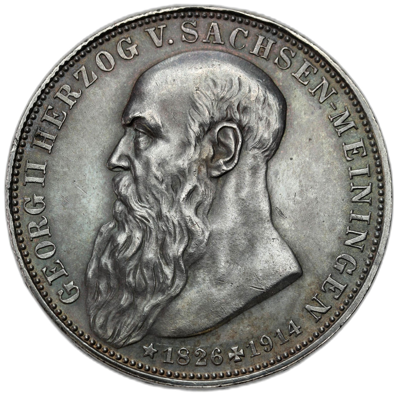 Niemcy, Sachsen-Meiningen. 3 marki pośmiertne 1915 D, Monachium