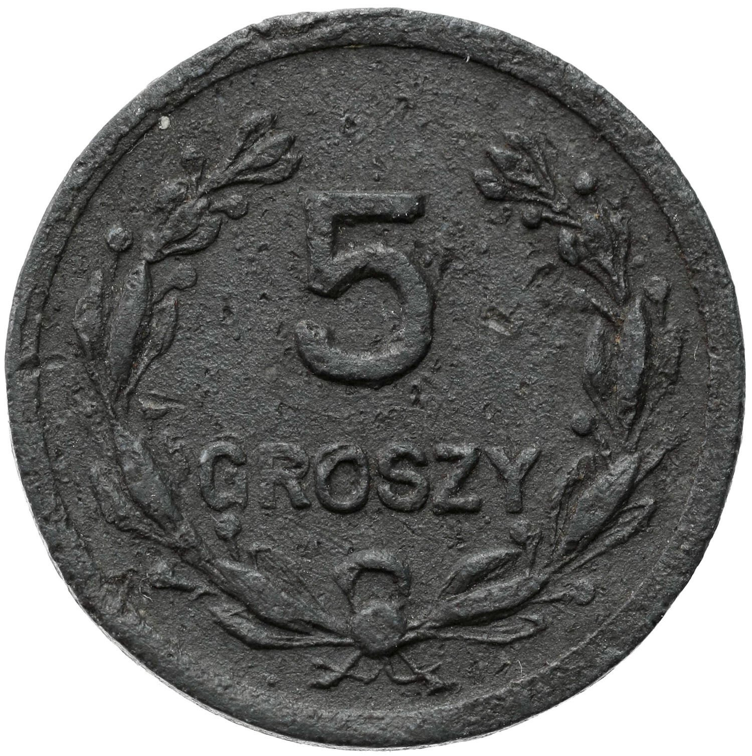 Września – 5 groszy Spółdzielni Żołnierskiej 68 Pułku Piechoty – RZADKOŚĆ R8 / Rx