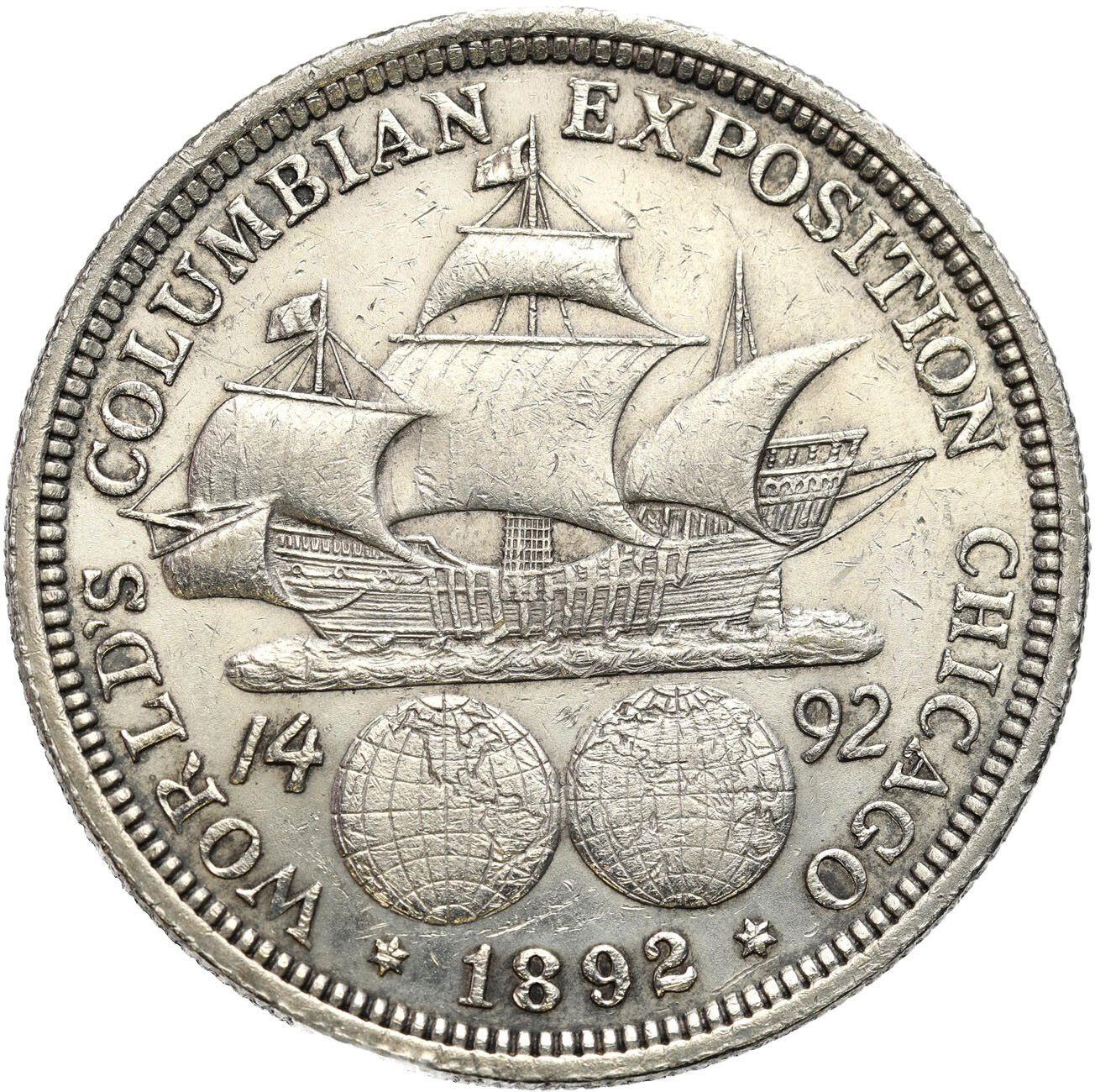 USA. 1/2 dolara (50 centów) 1892 Columbian Exposition 