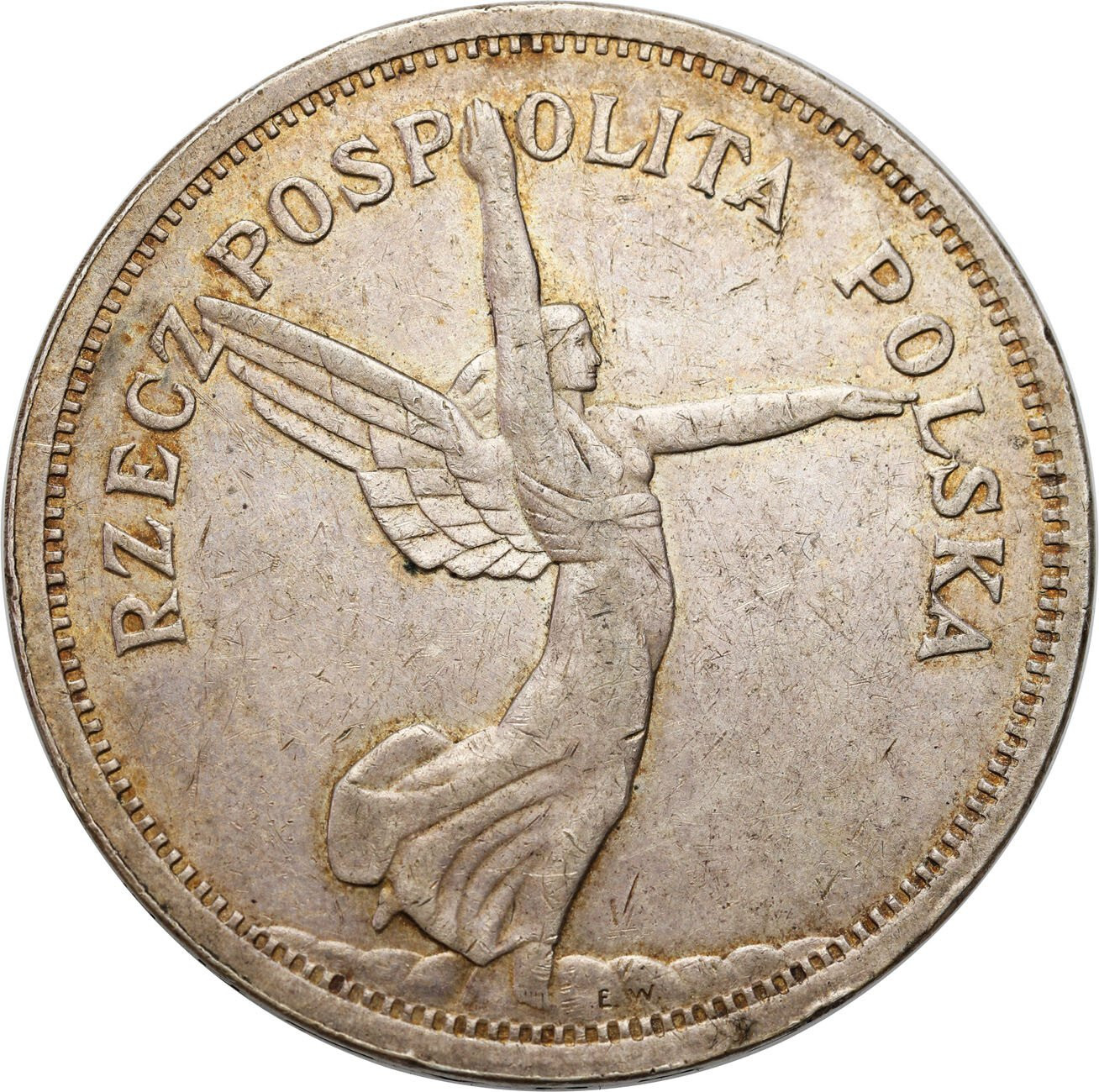 II RP. 5 złotych 1928 Nike bez znaku - ŁADNE