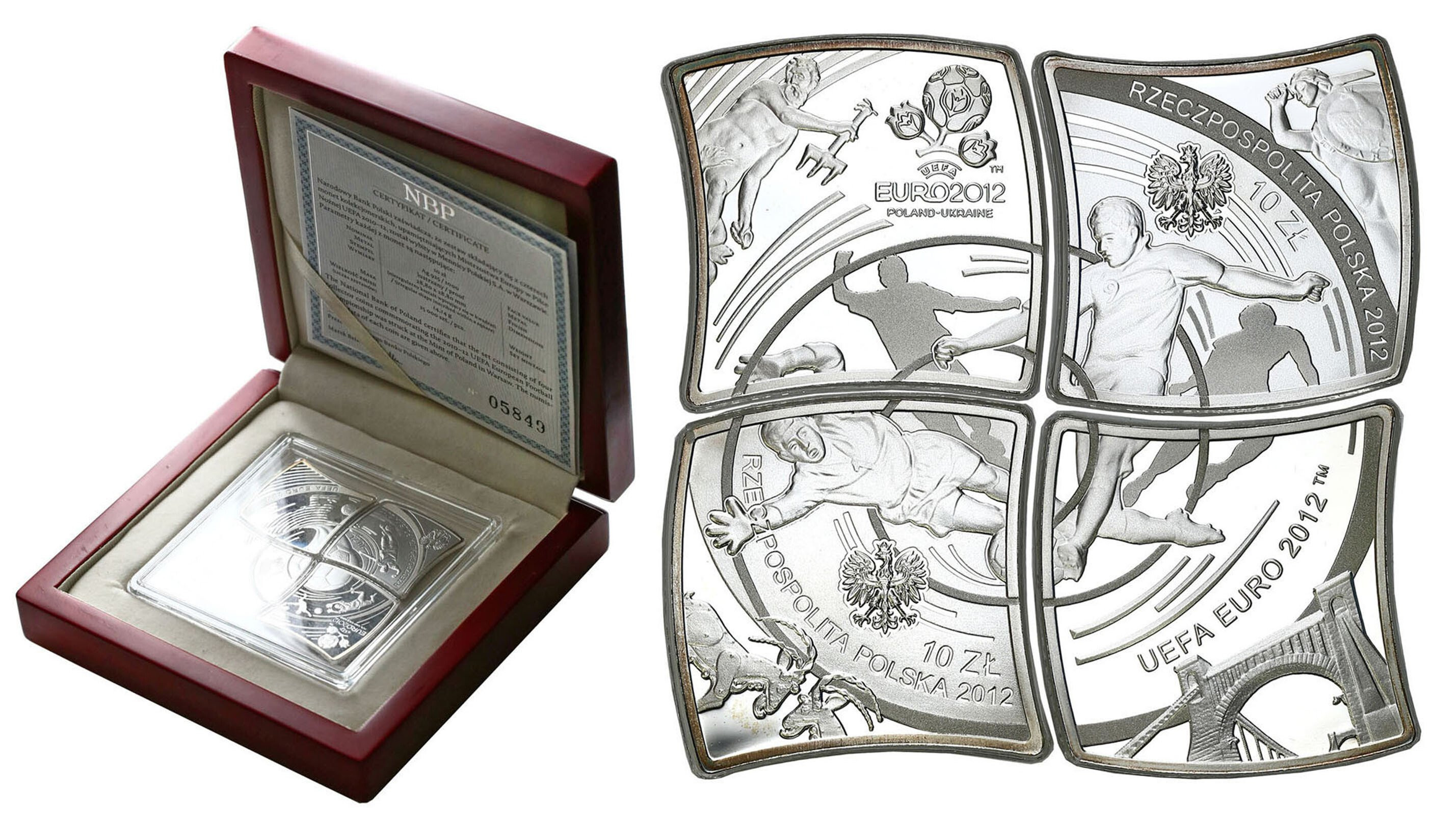 III RP. 10 złotych + 10 hrywien EURO 2012 POLSKIE