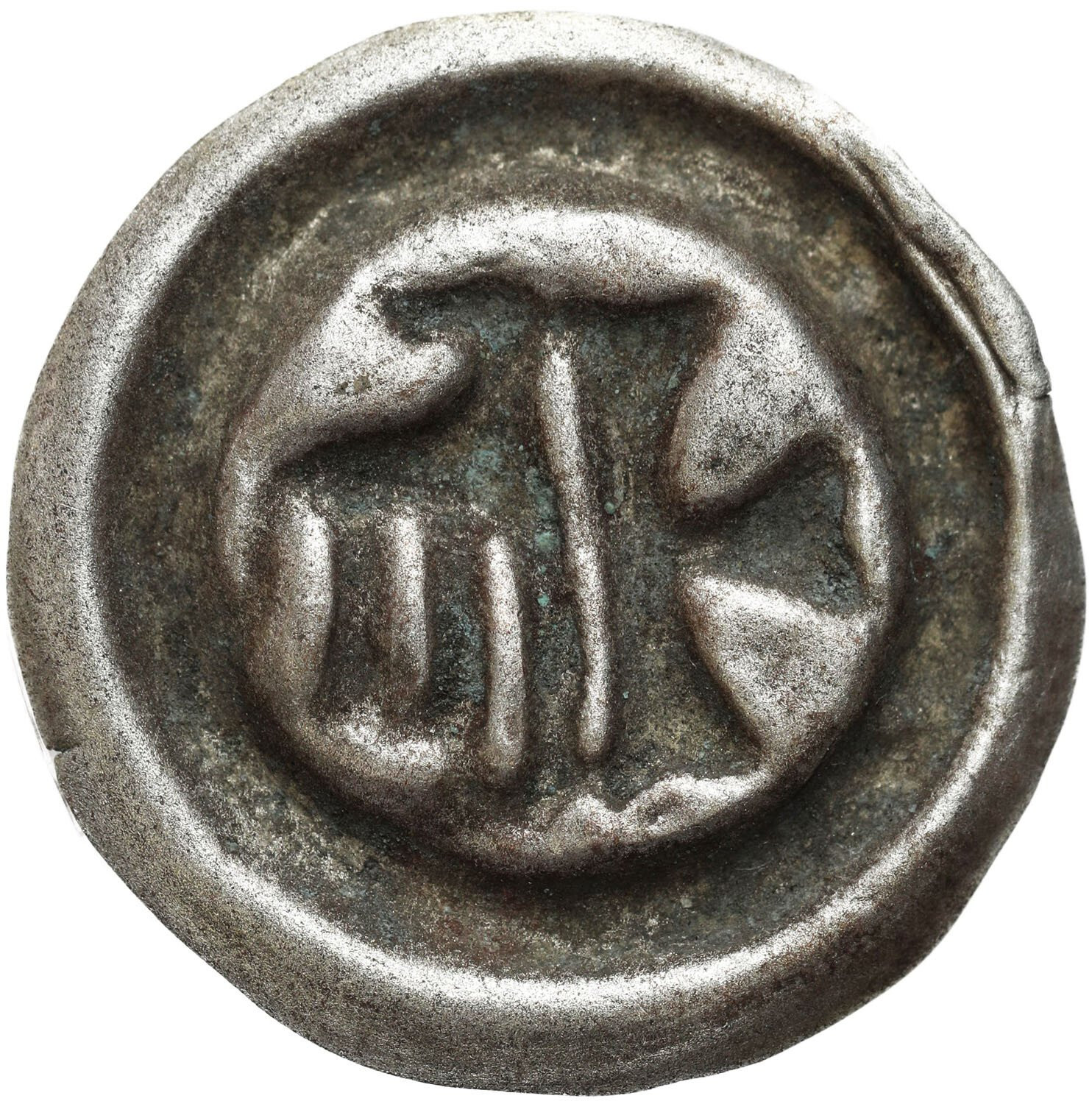 Śląsk, Księstwo Opolskie. Bernard (1400–1449) lub Mikołaj I (1439–1476). Brakteat XV w., Opole