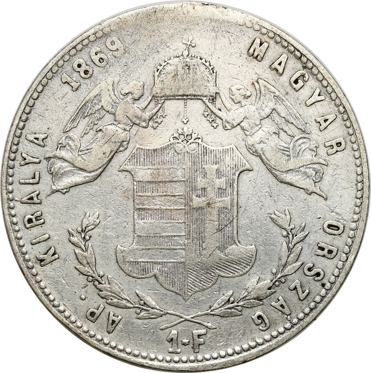 Węgry. Franciszek Józef I. 1 forint 1869 