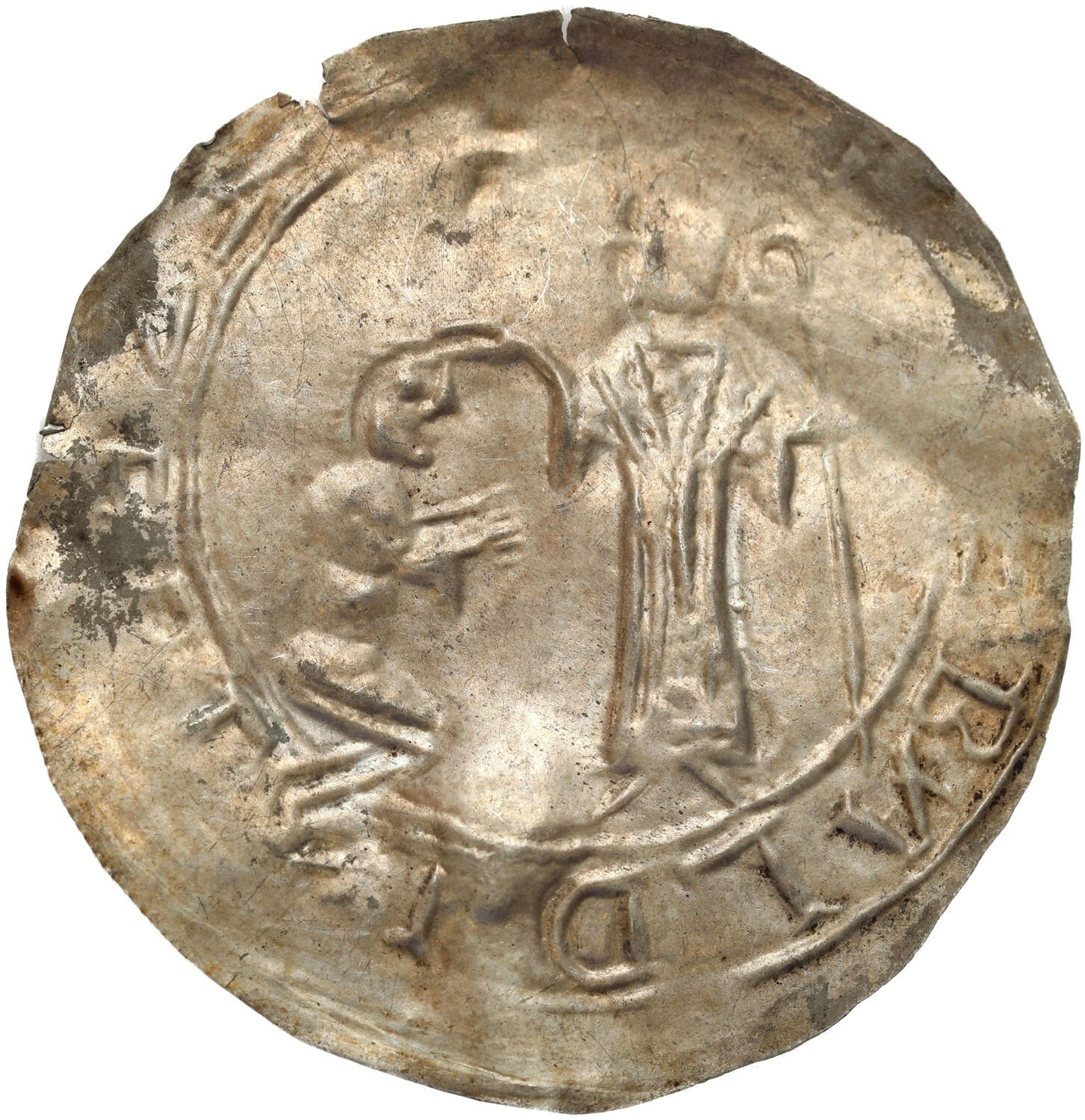 Bolesław III Krzywousty (1102-1138). Brakteat absolucyjny, po 1113 r. Kraków lub Gniezno