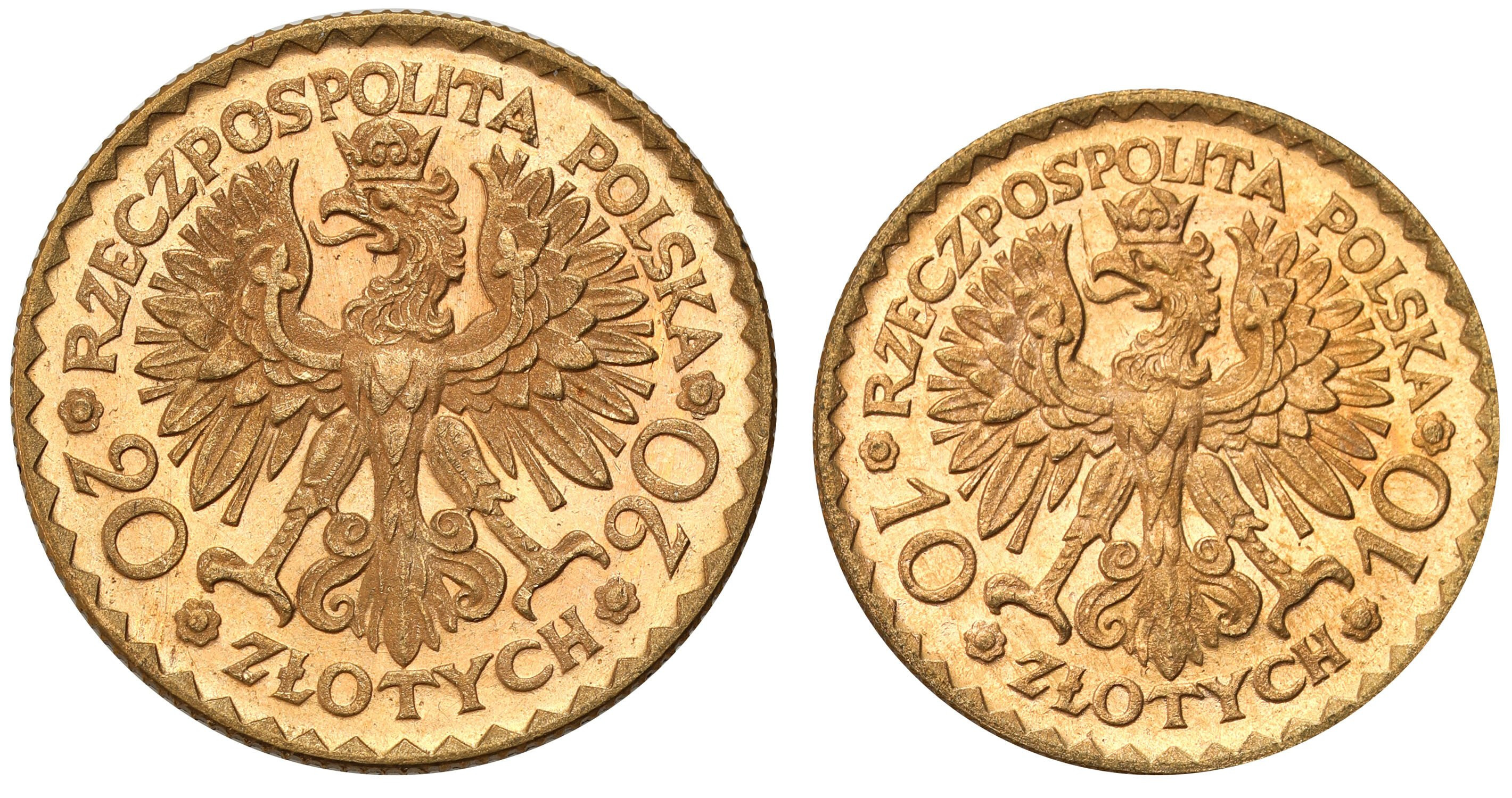 II RP 10 złotych Chrobry + 20 złotych 1925 Chrobry - PARKA