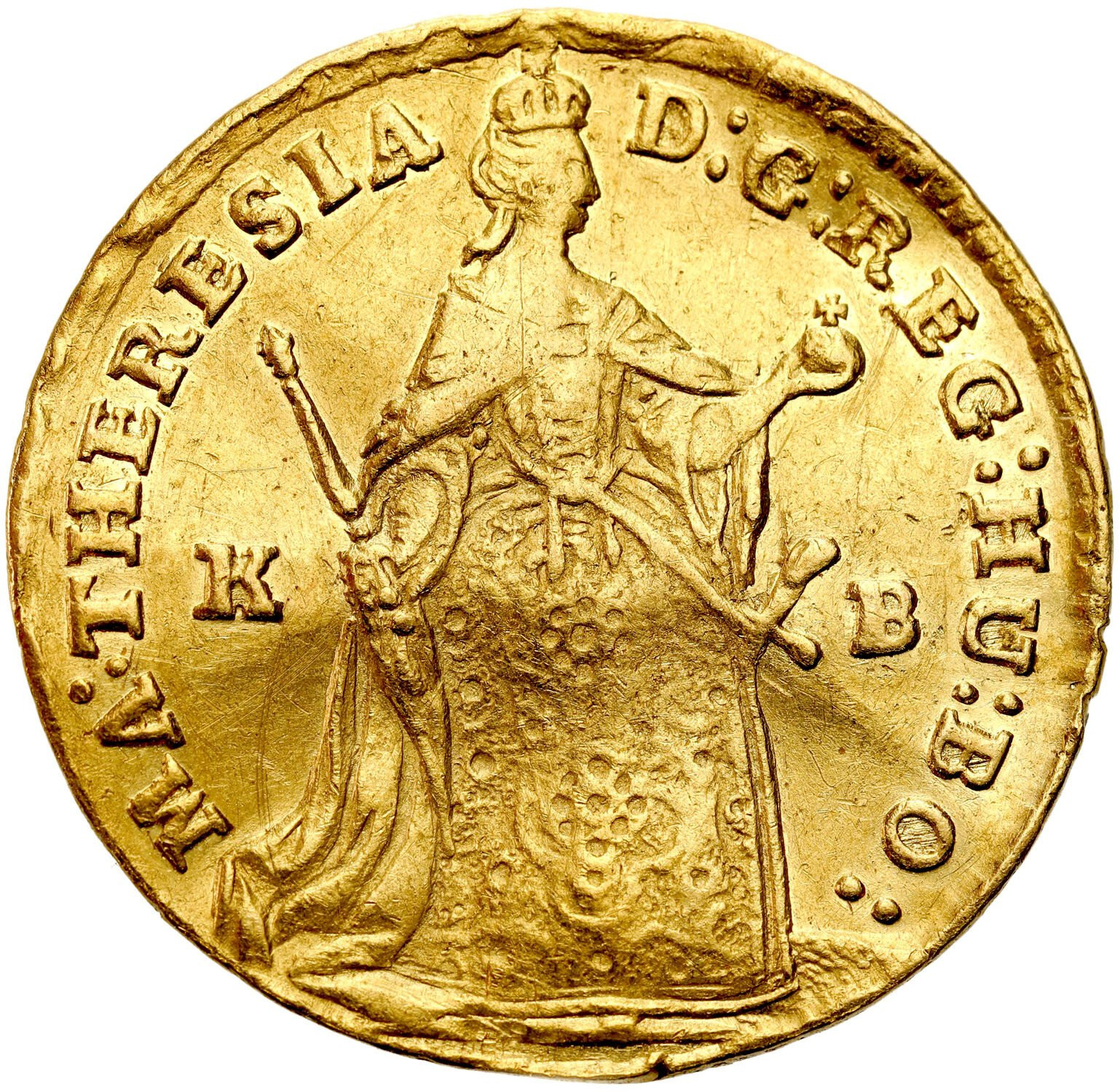 Węgry, Maria Teresa (1740–1780). Dukat 1743 KB, Kremnica