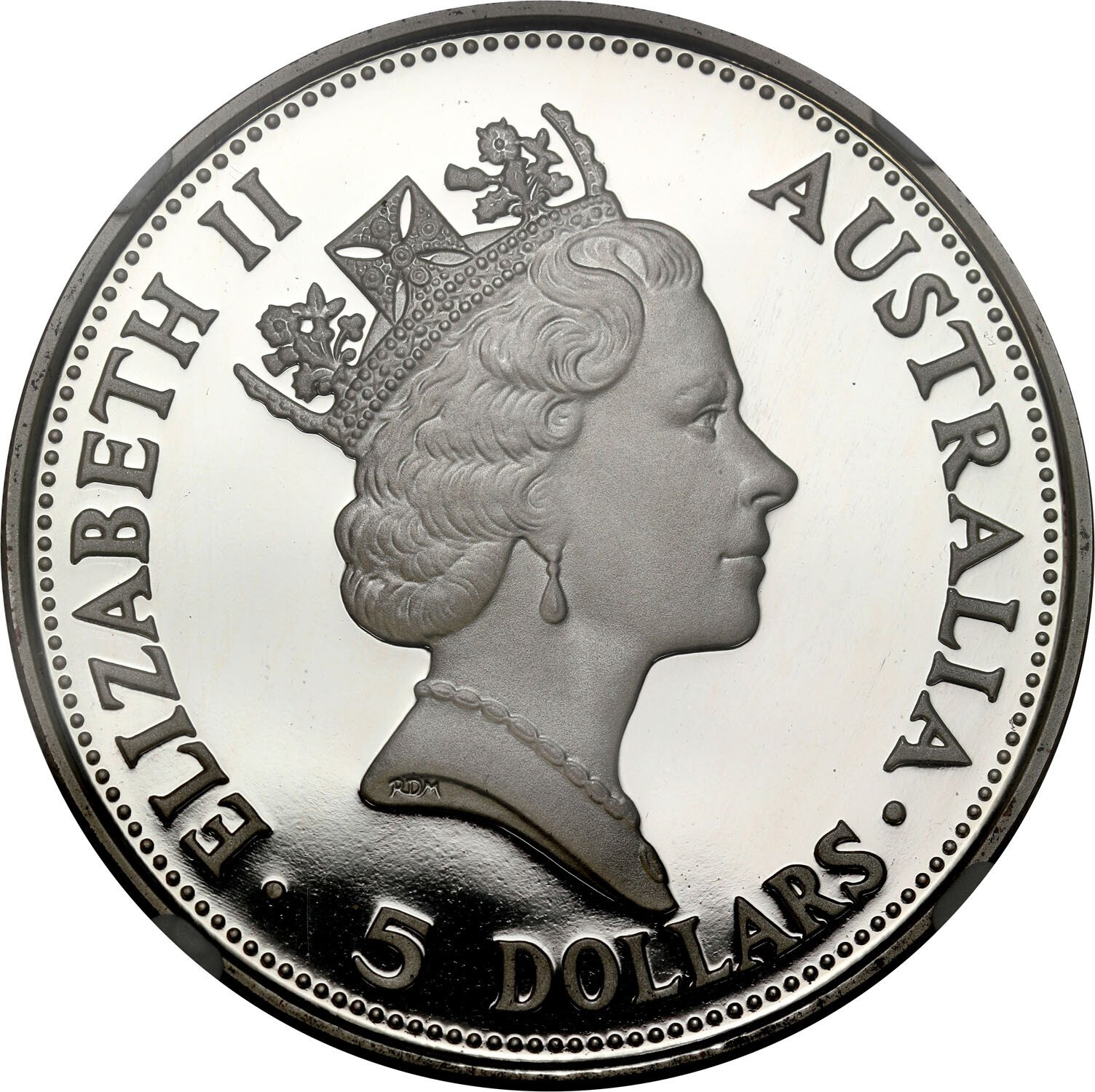 Australia. 5 dolarów 1990 NGC PF69 ULTRA CAMEO (2 MAX)