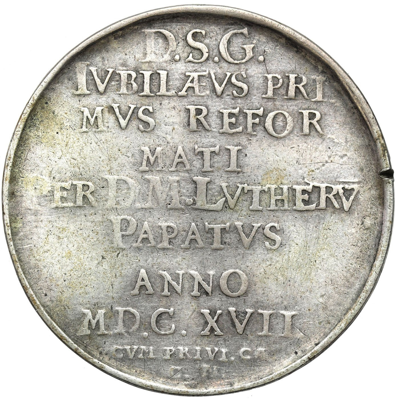 Niemcy, Saksonia. Medal na Stulecie Reformacji 1617