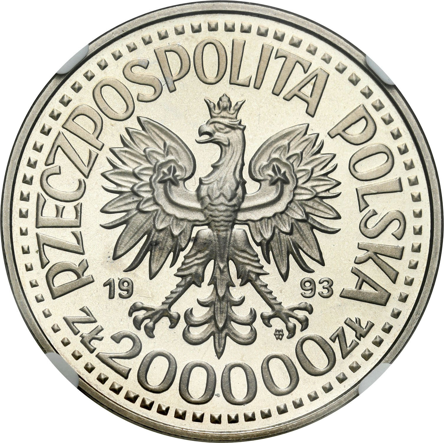 PRÓBA Nikiel 200.000 złotych 1993 Kazimierz Jagiellończyk popiersie NGC PF69 ULTRA CAMEO