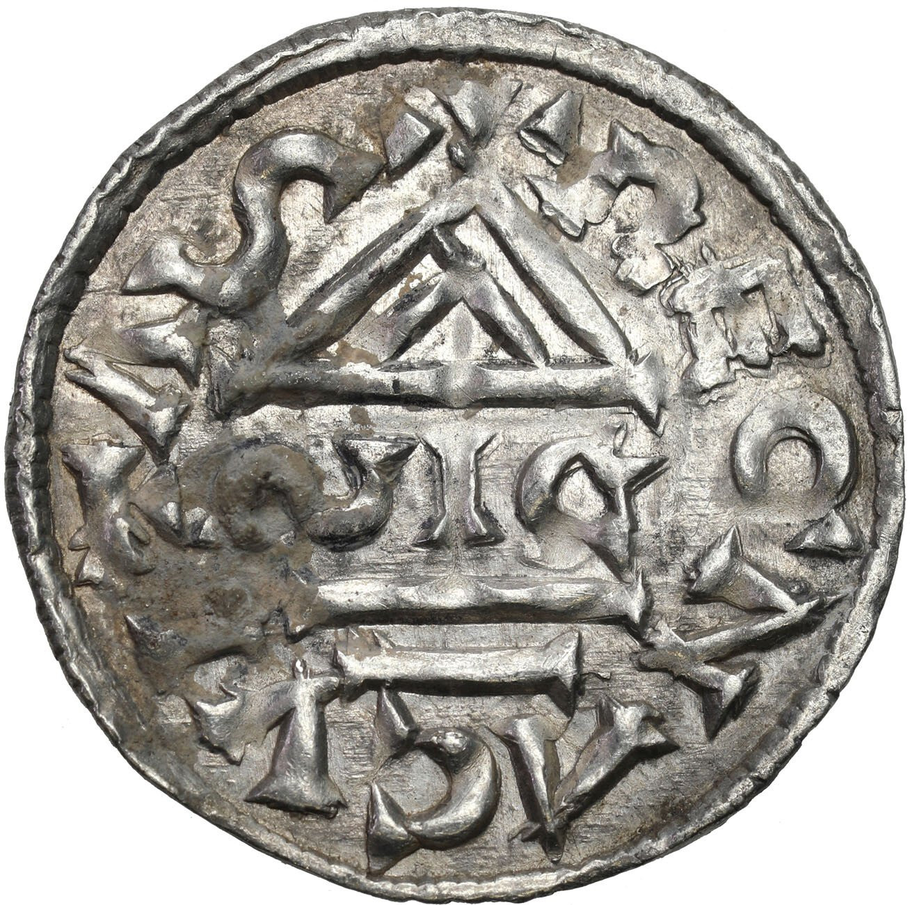 Niemcy, Bawaria, Ratyzbona. Henryk II Kłótnik 955–976 / 985–995. Denar 