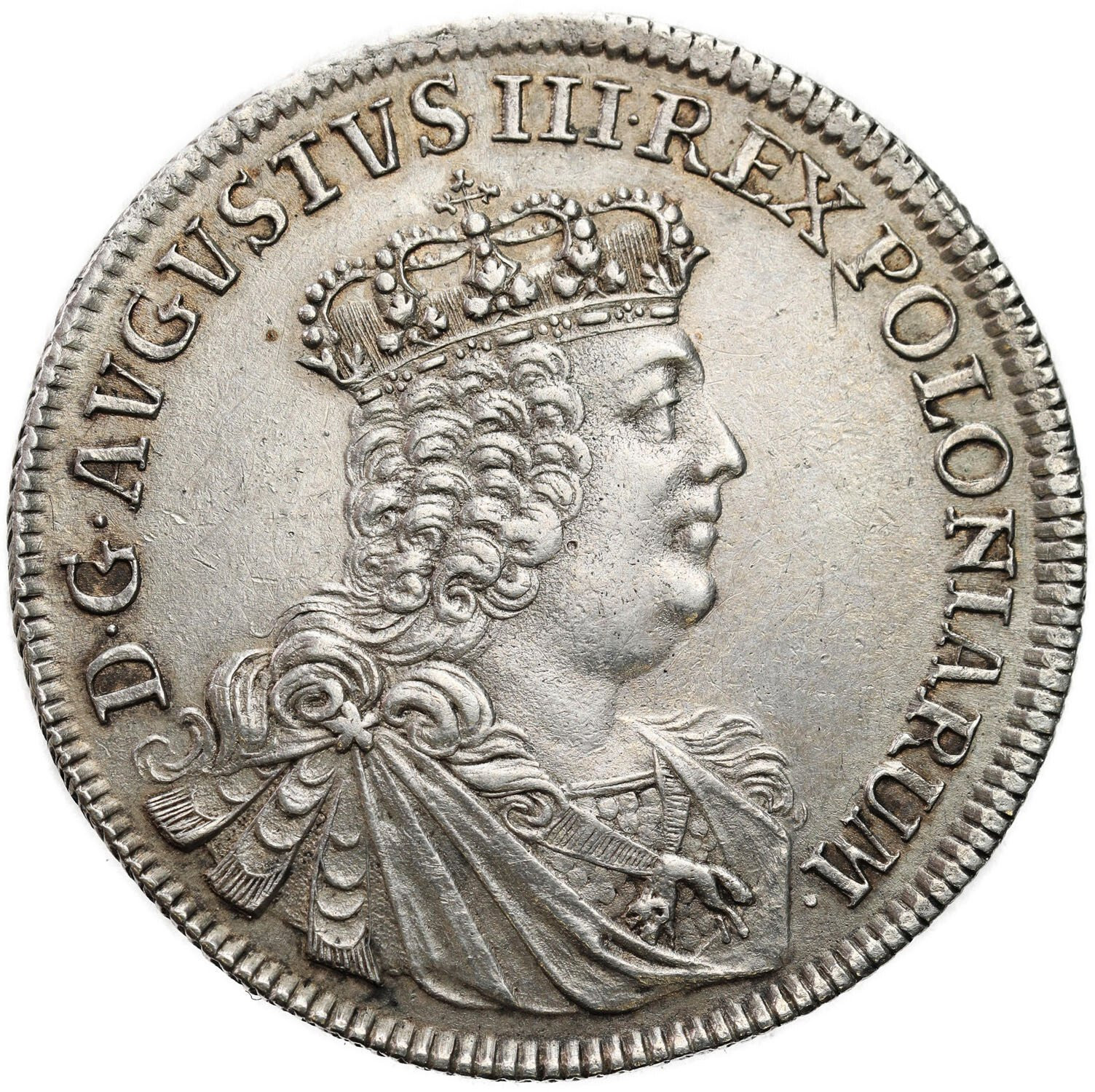 August III Sas. Dwuzłotówka (8 groszy) 1753, Lipsk - gr "PISANE"