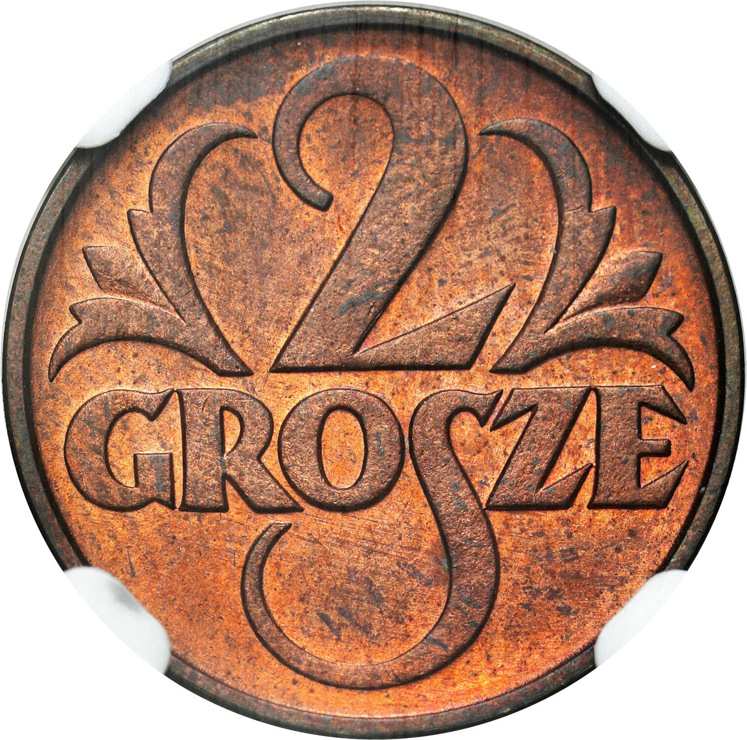 II RP. 2 grosze 1936 NGC MS65 RB