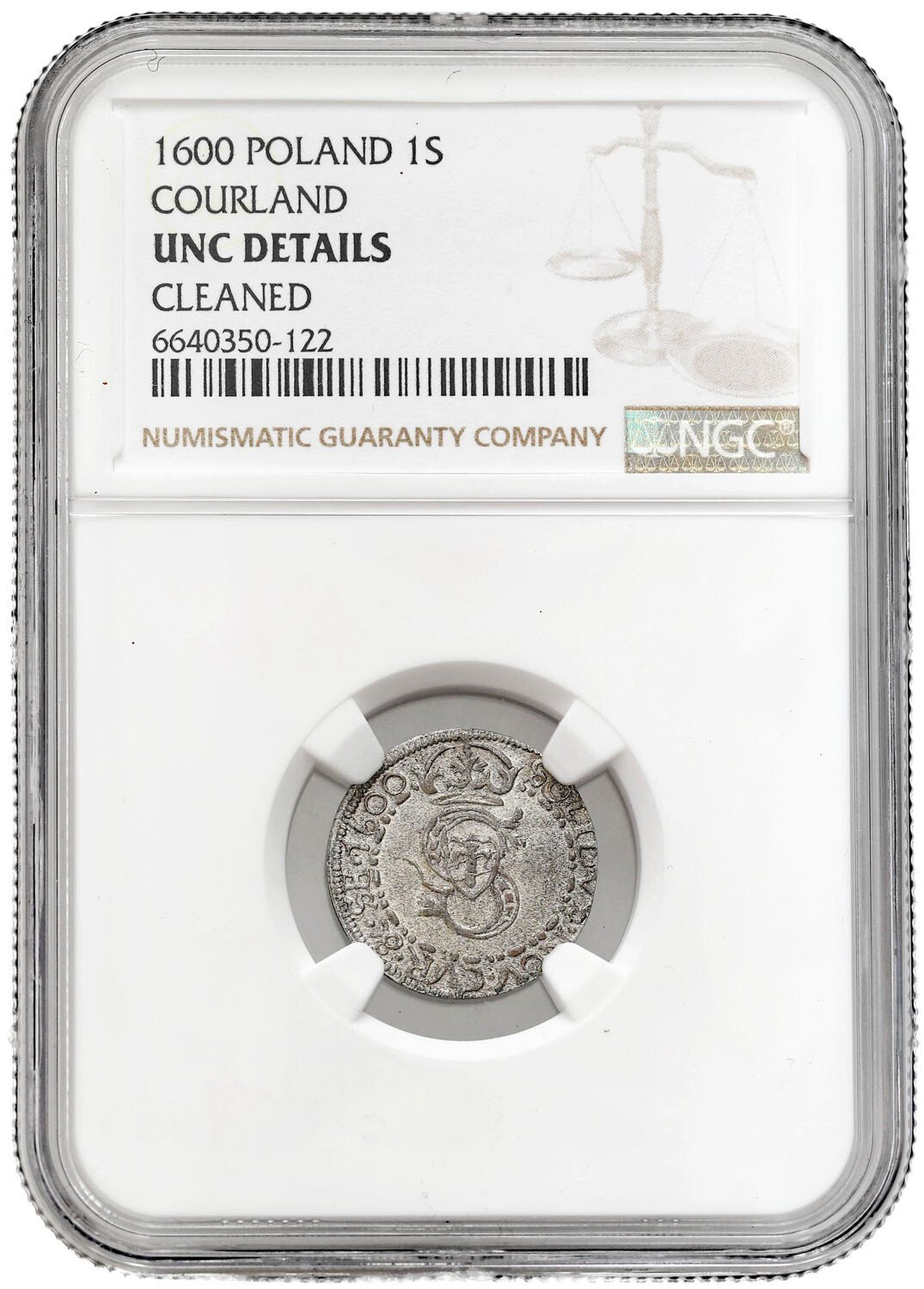 Kurlandia, Fryderyk i Wilhelm Kettler (1594-1617). Szeląg 1600, Mitawa NGC UNC - RZADKI