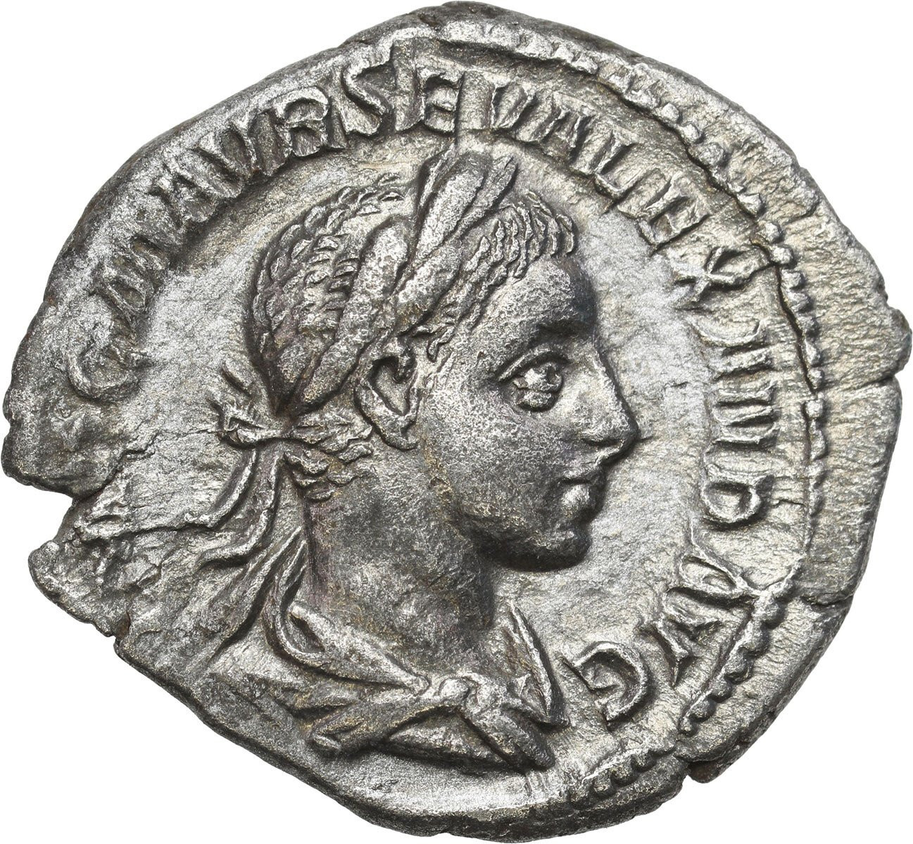 Cesarstwo Rzymskie. Aleksander Sewer (222–235). Denar 222, Rzym
