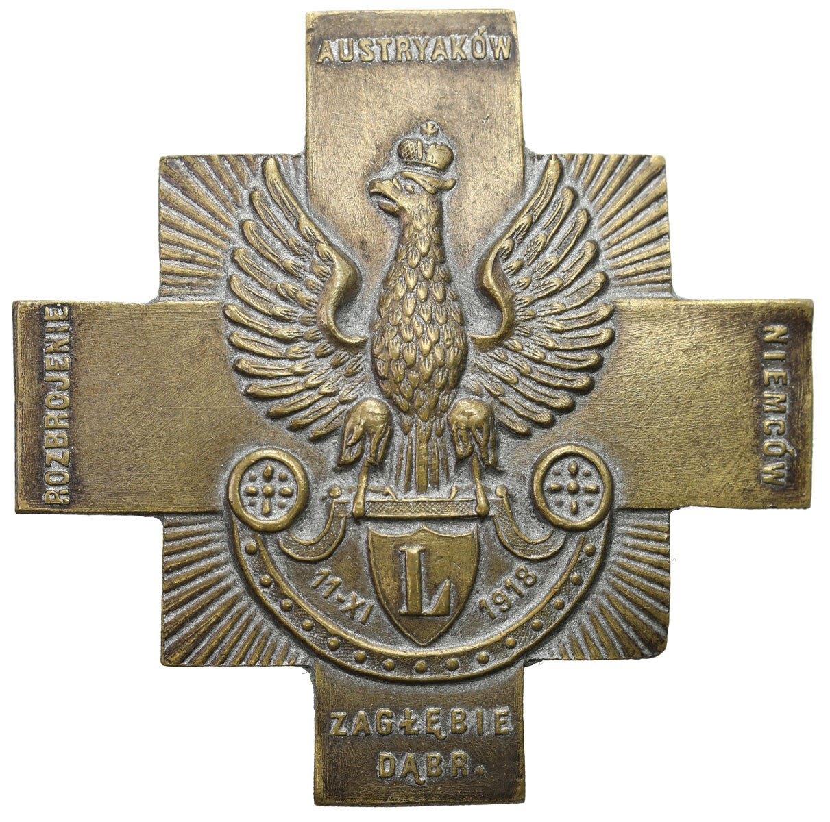 II RP. Odznaka Rozbrojenie - Wypędzenie - Niemców - Warszawa 11.XI.1918