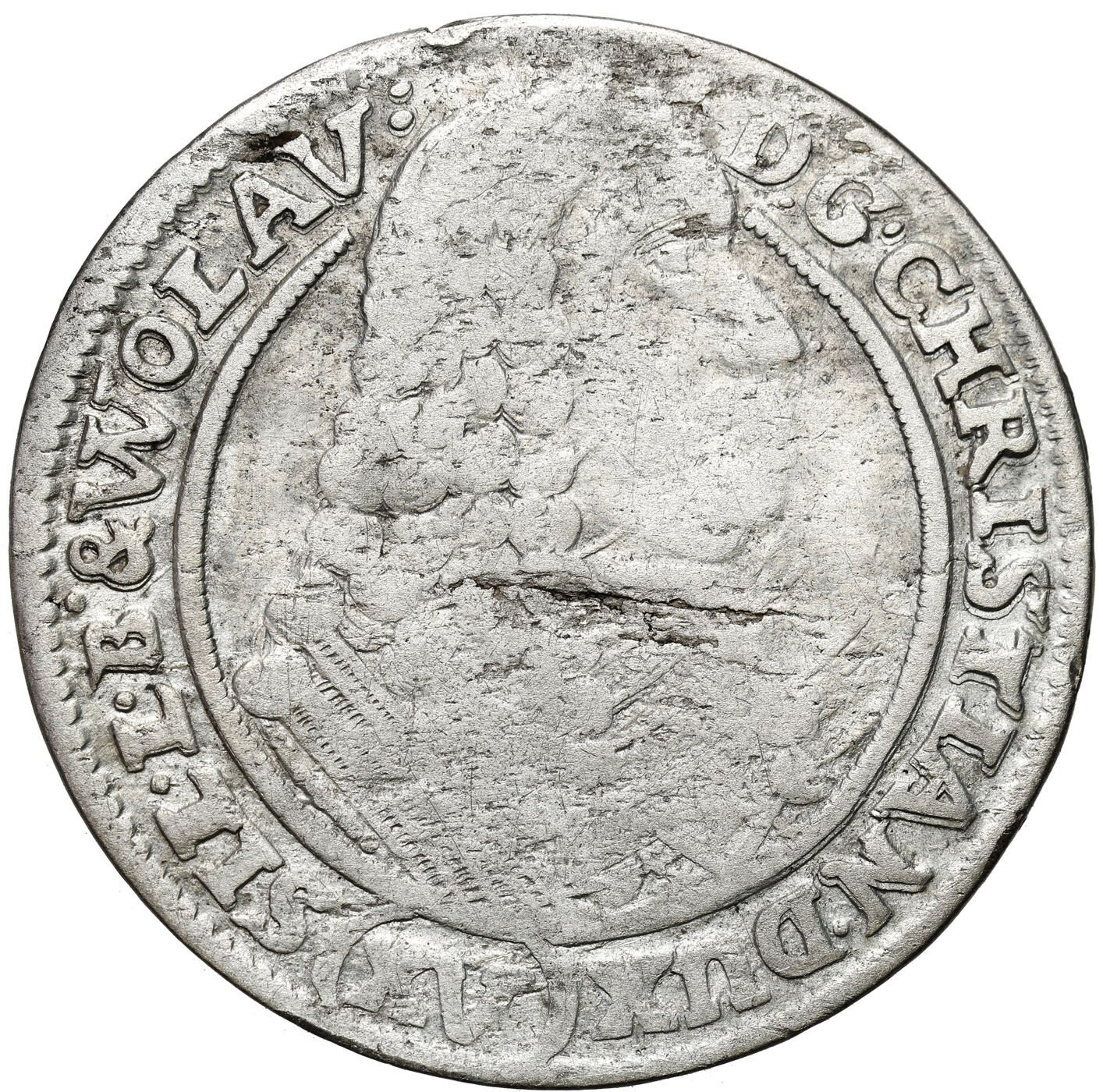 Śląsk, Księstwo Legnicko-Brzesko-Wołowskie. Krystian Wołowski (1639–1673). 15 krajcarów 1664, Brzeg