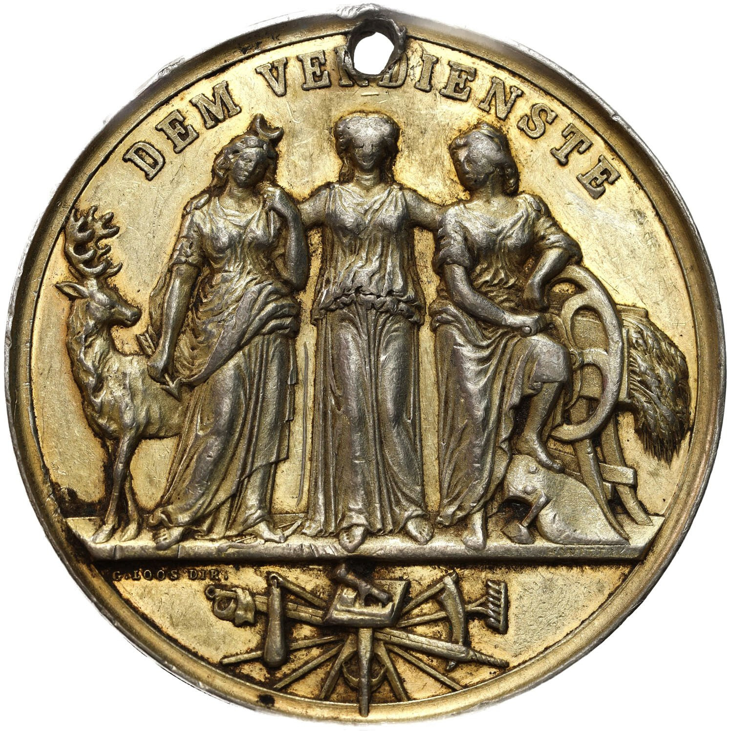 Śląsk, Wrocław. Medal 1869 - 27 Zebranie Niemieckich Rolników i Leśników, srebro