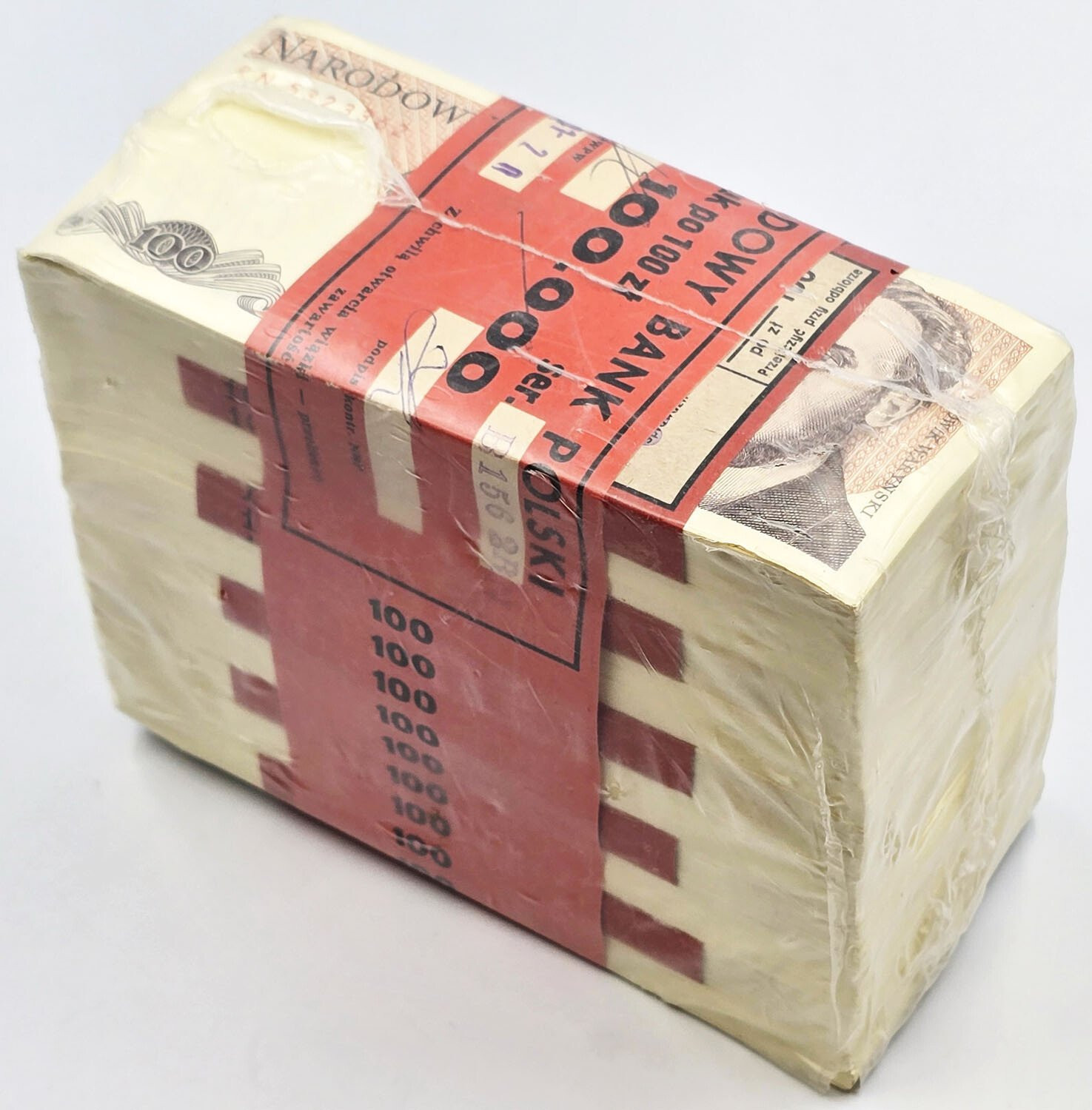 Zgrzewka Bankowa 100 złotych 1988 seria RN - RZADKOŚĆ