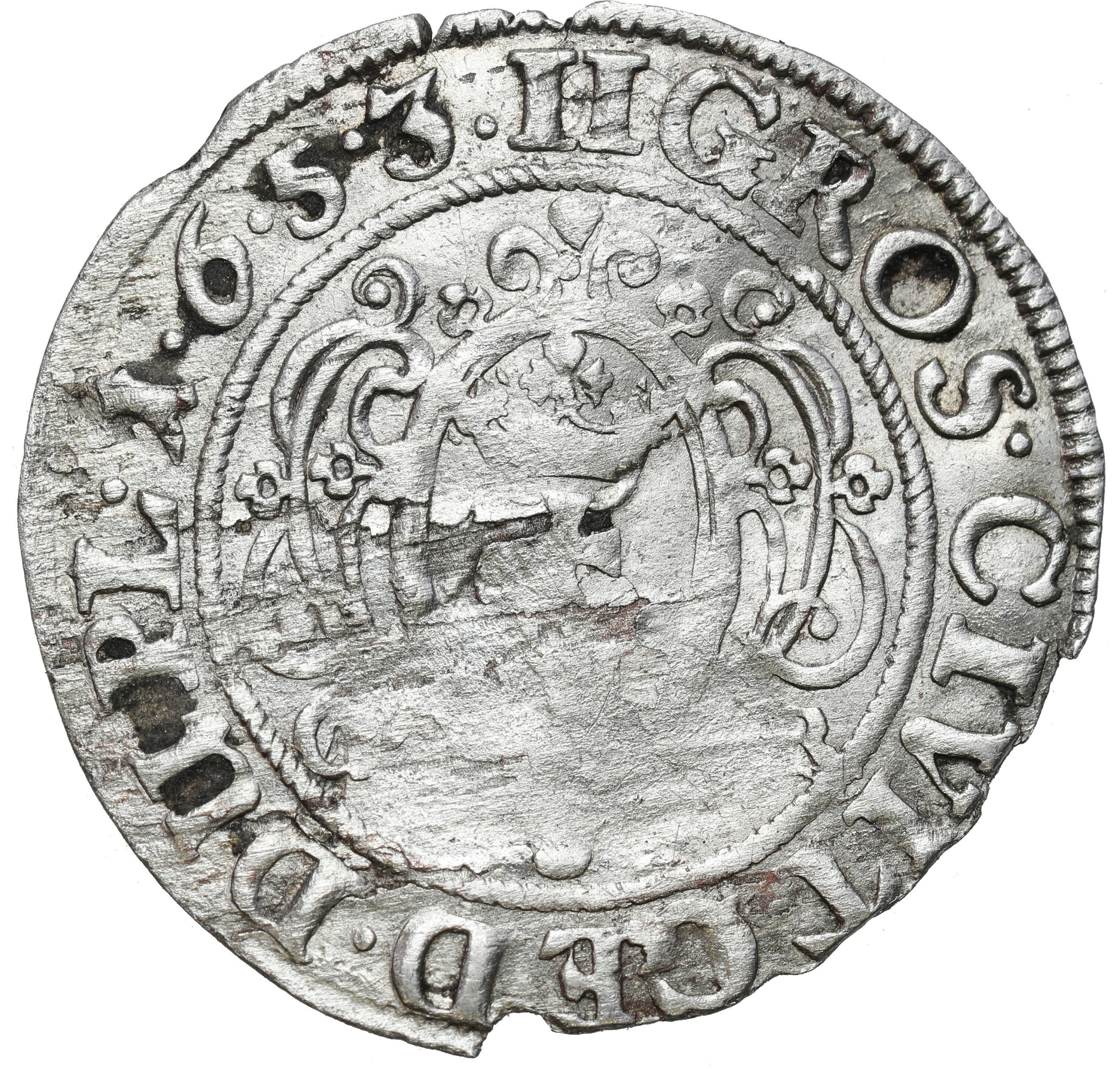 Jan II Kazimierz. Dwugrosz 1653, Gdańsk - RZADKOŚĆ R8