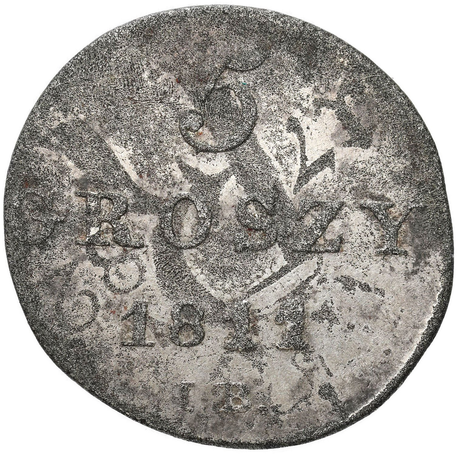 Księstwo Warszawskie. 5 groszy 1811 IB, Warszawa - PRZEBITKA