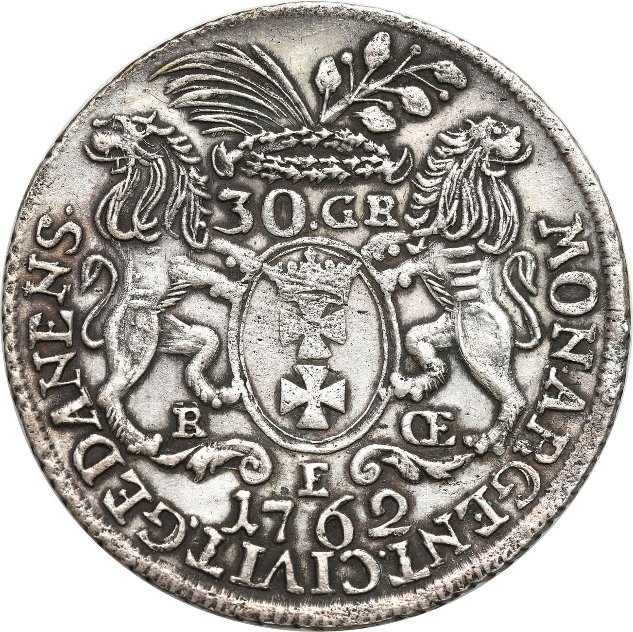 August III Sas. 30 groszy (złotówka) 1762, Gdańsk 