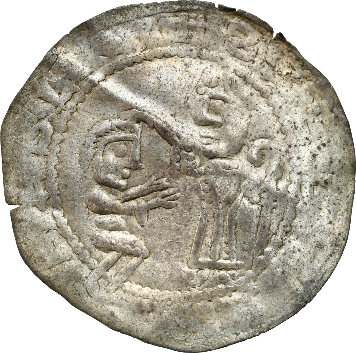 Bolesław III Krzywousty (1102-1138). Brakteat absolucyjny, po 1113 r. Kraków lub Gniezno