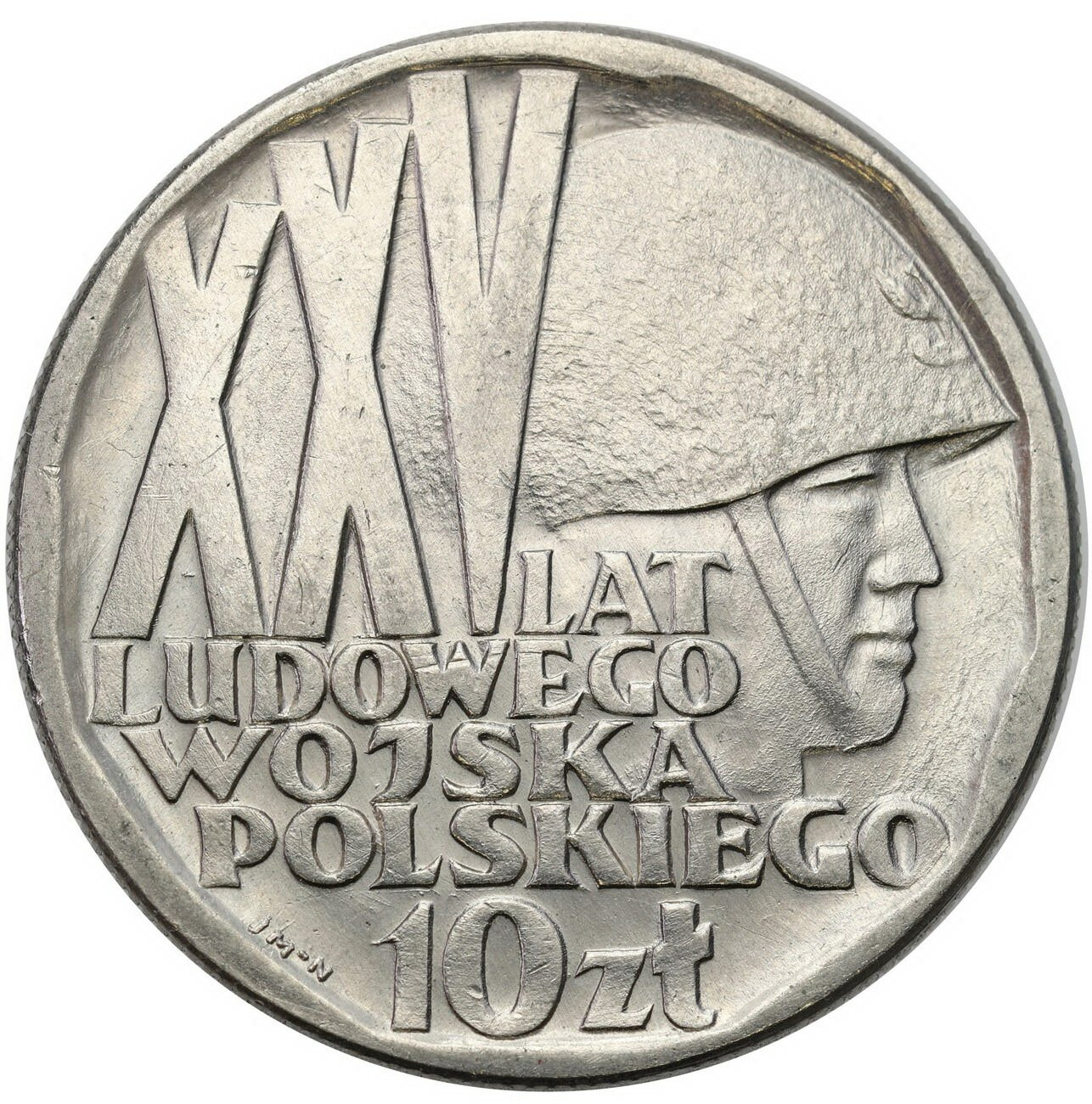 PRL. PRÓBA Nikiel 10 złotych 1968 – Wojsko Ludowe