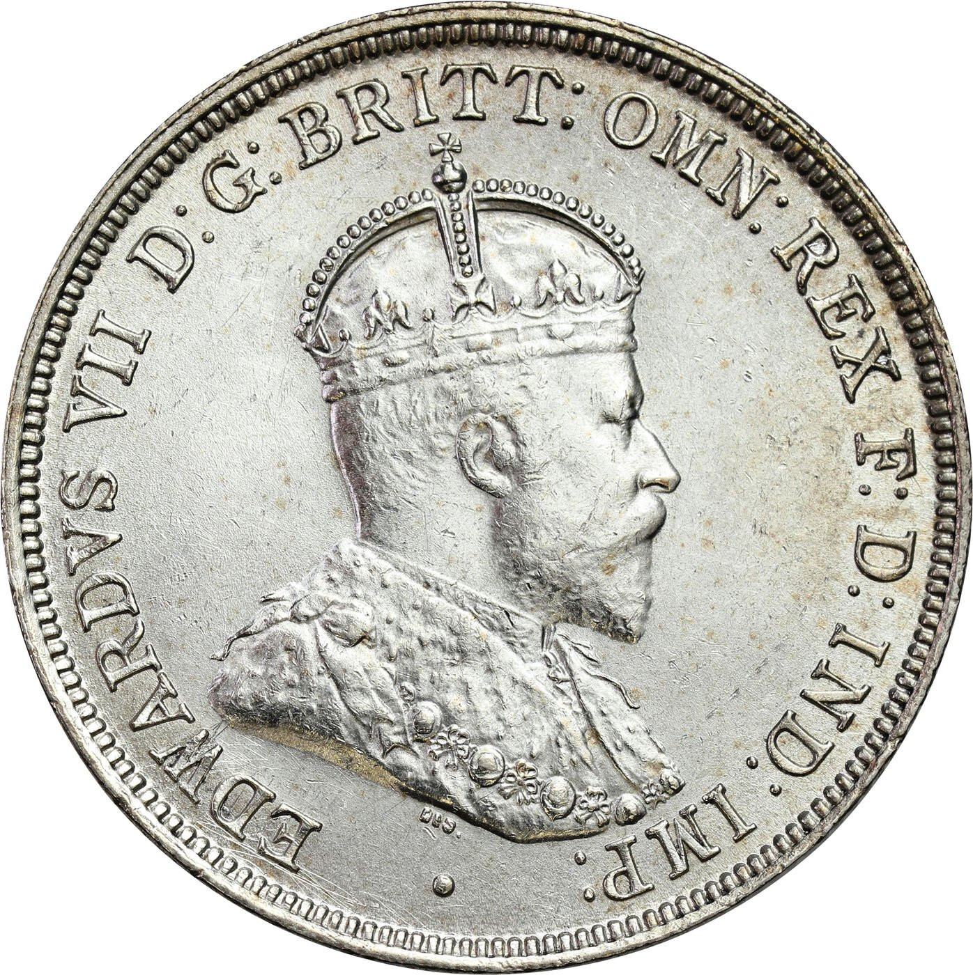 Wielka Brytania/Australia, Edward VII (1901-1910). 2 szylingi 1910, Londyn - RZADKOŚĆ