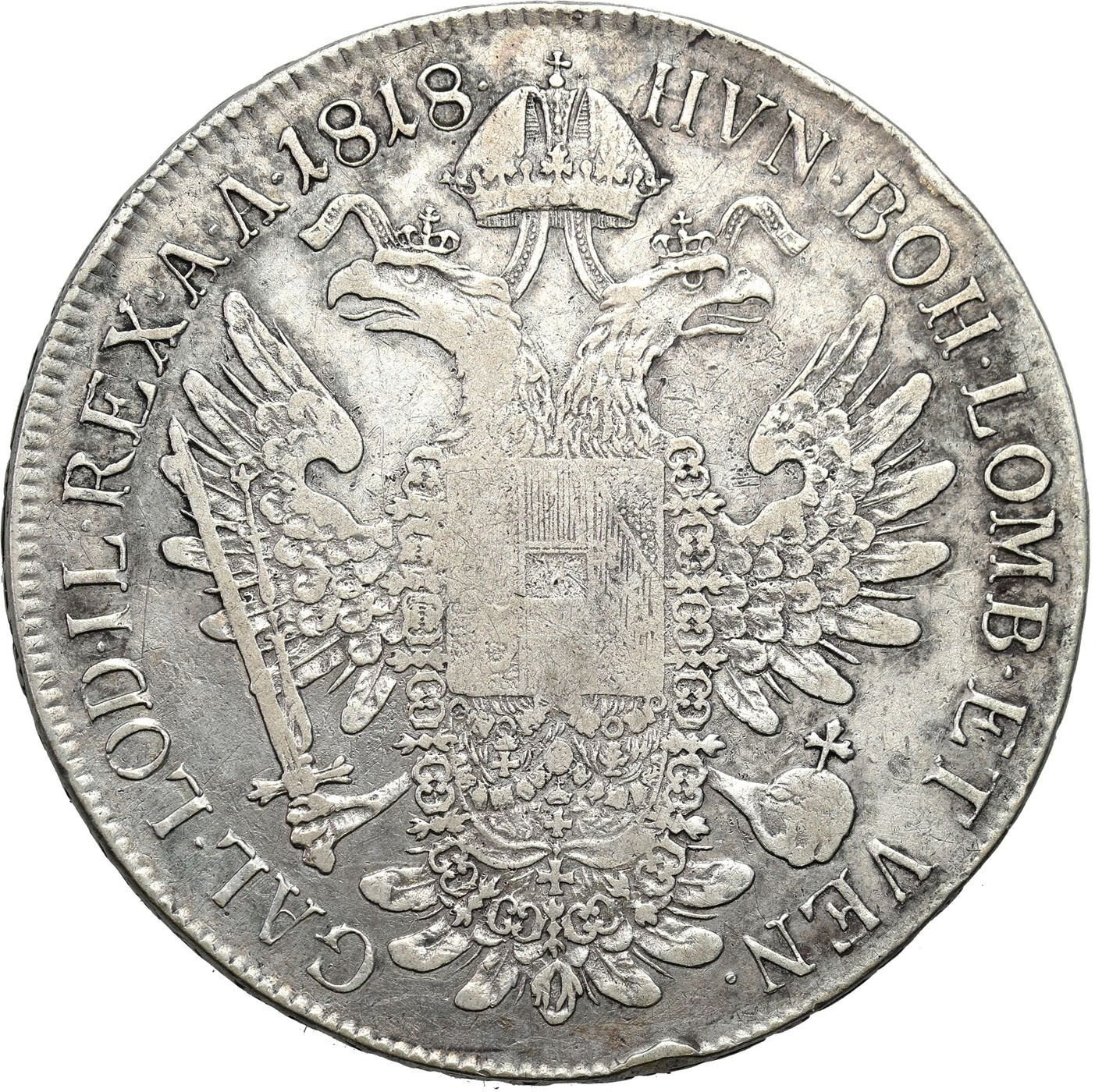 Austria, Franciszek II (1792–1835). Talar 1818 V, Wenecja – RZADKI
