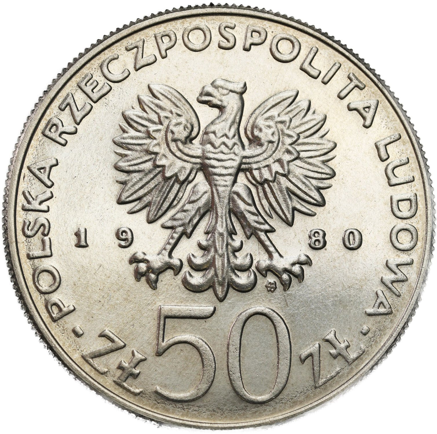 PRÓBA Nikiel 50 złotych 1980 – Kazimierz Odnowiciel – popiersie