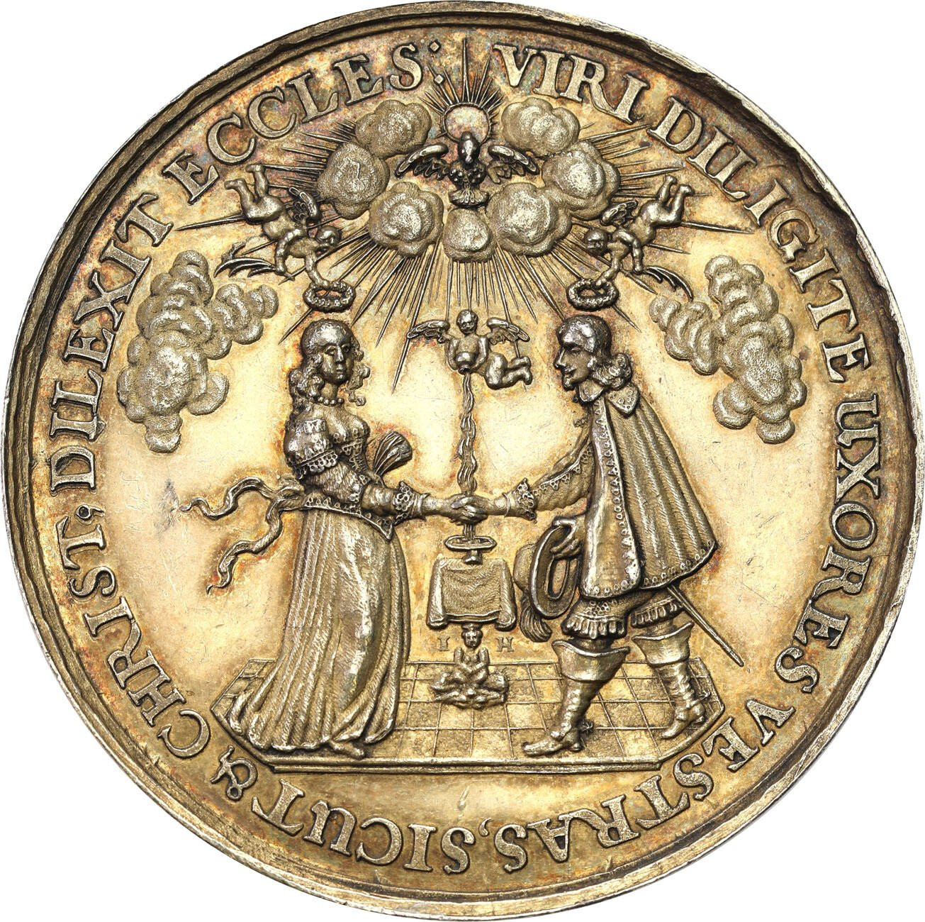 Jan Kazimierz, medal zaślubinowy Jan Höhn, Gdańsk, srebro