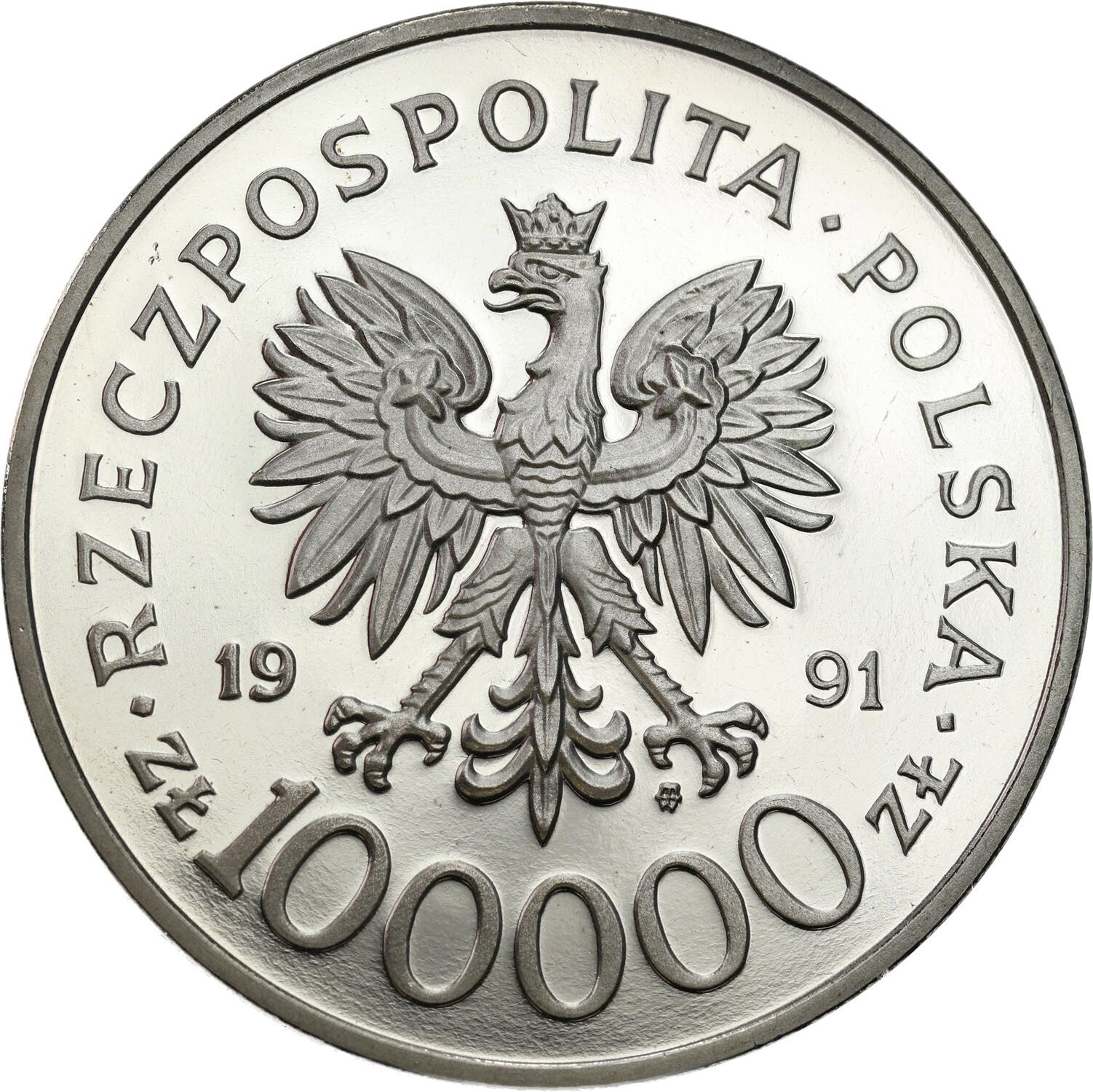 III RP. PRÓBA Nikiel 100.000 złotych 1991 Bitwa o Anglię