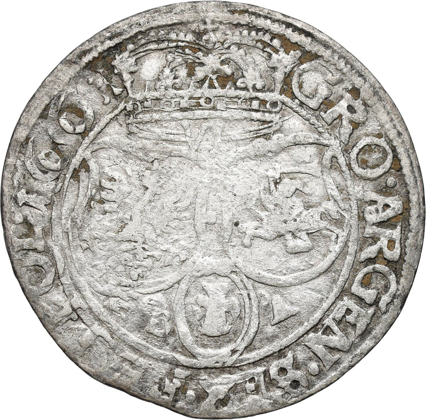 Jan II Kazimierz. Szóstak (6 groszy) 1661, Lwów - RZADKOŚĆ R4