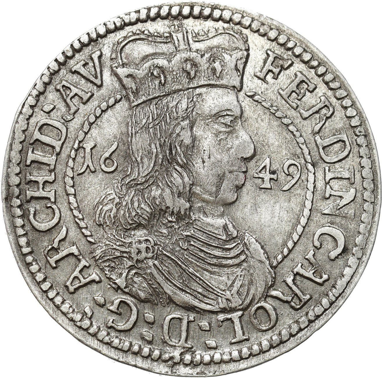 Austria, Ferdynand Karol (1632–1662), 3 krajcary 1649, Hall